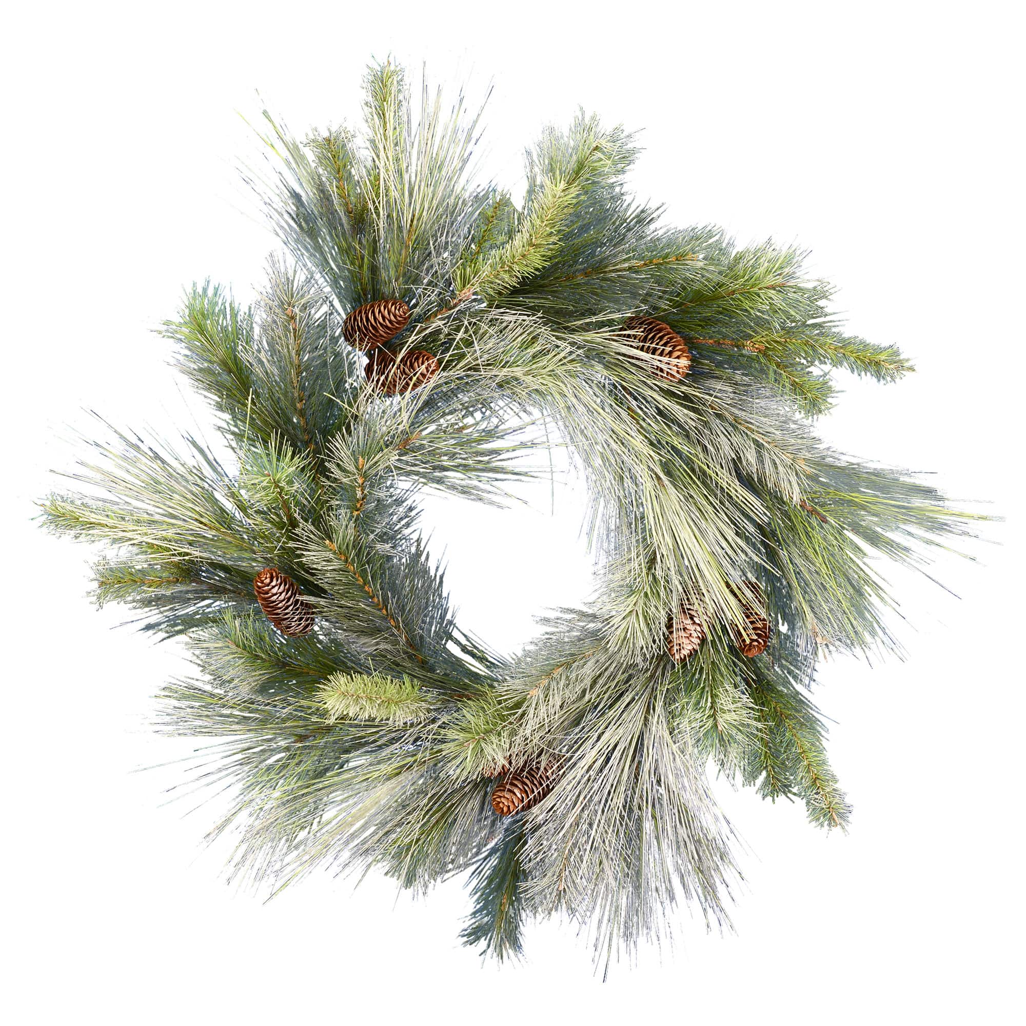 30&#x22; Frosted Myers Pine Artificial Christmas Wreath