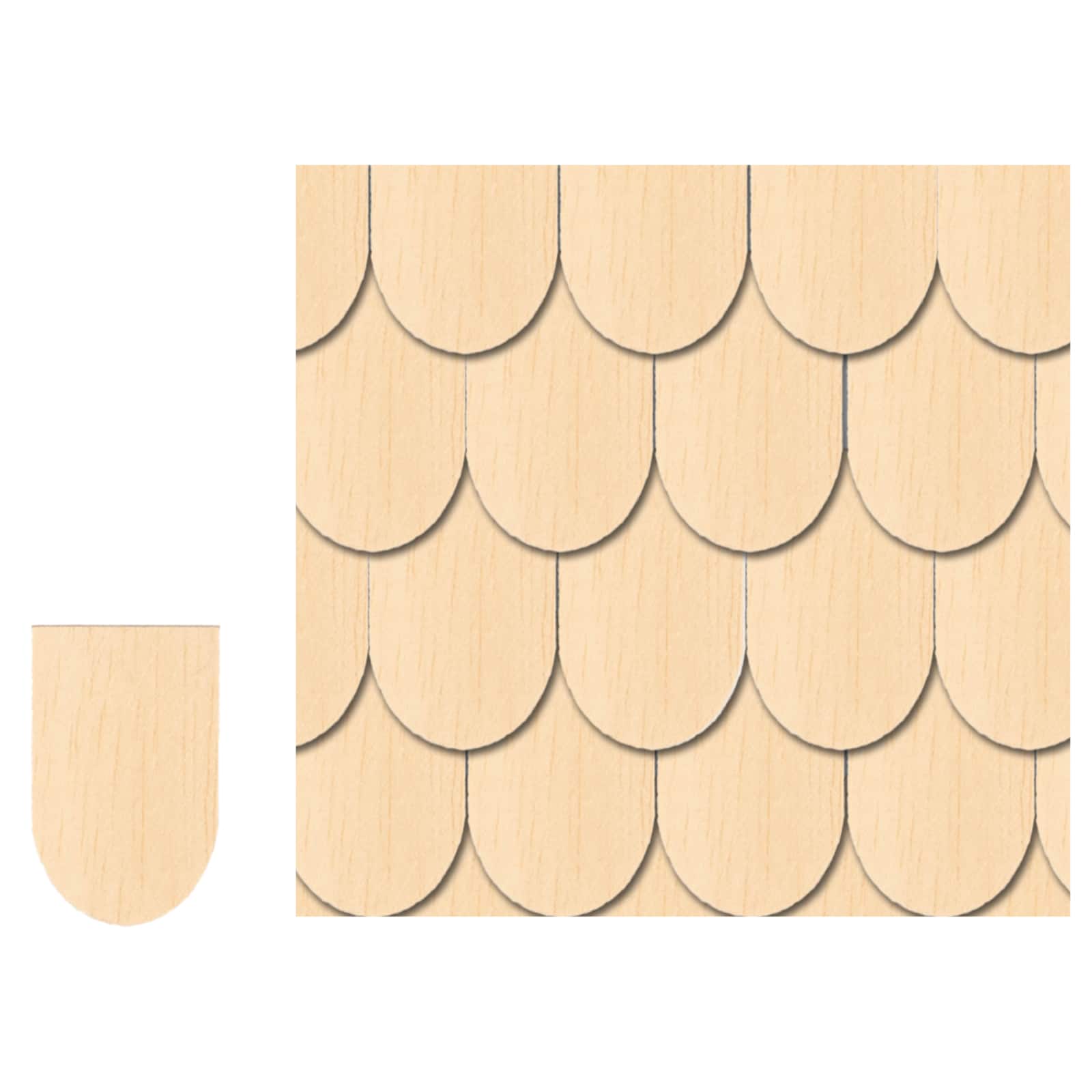 Houseworks&#xAE; Unfinished Fishscale Shingles, 100ct.