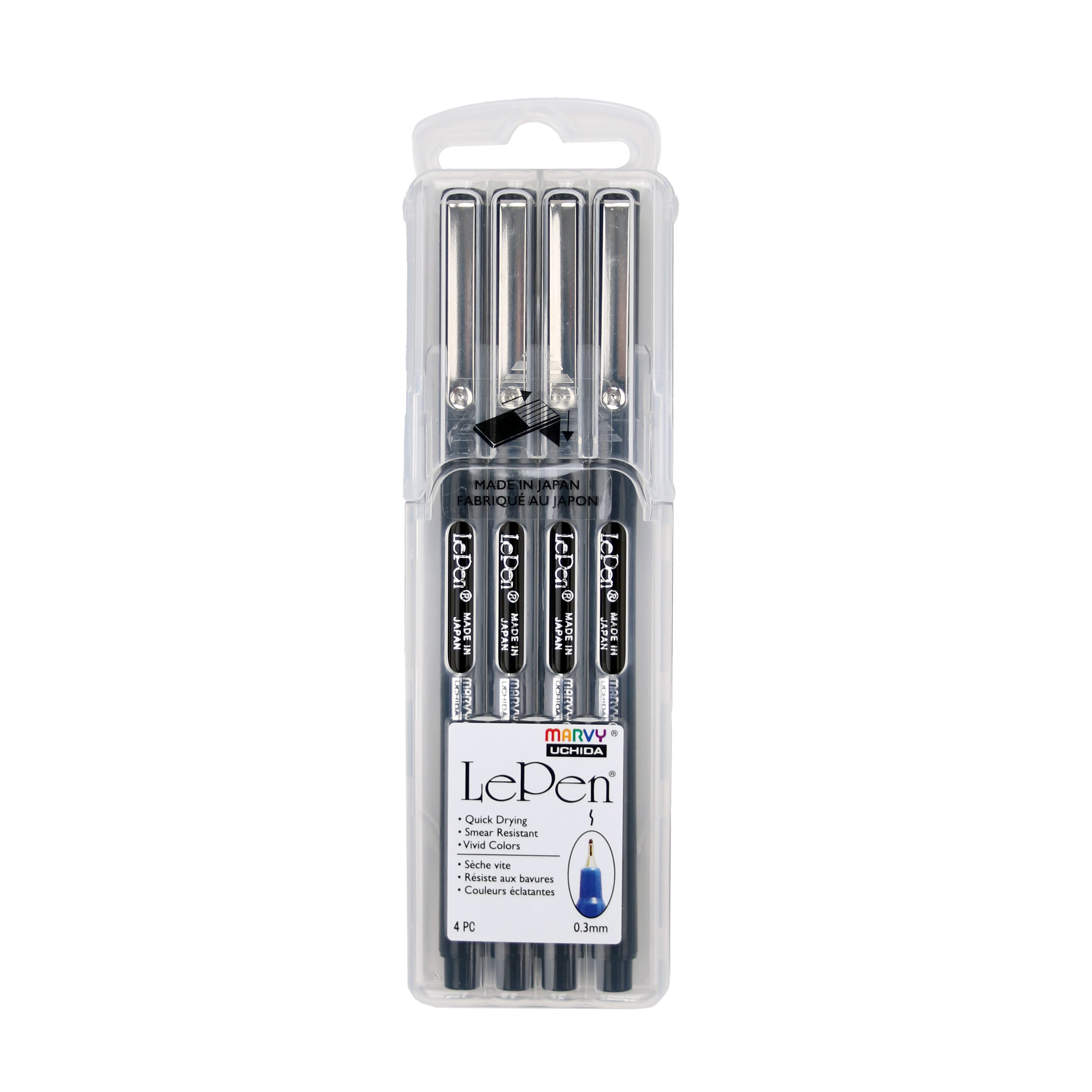 Marvy® Uchida LePen® Extra Fine Black Pens, 4ct.