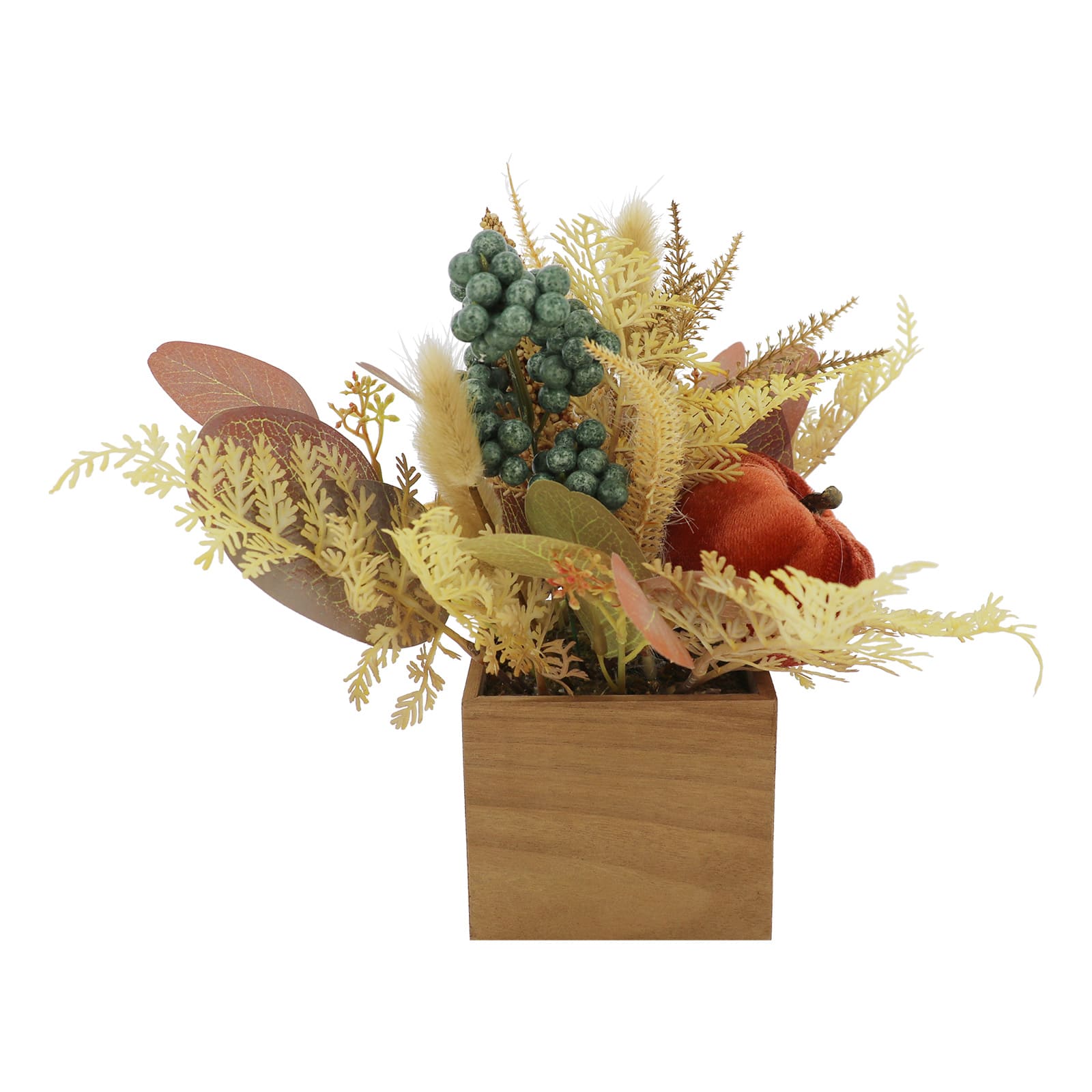 11.5&#x22; Fall Foliage in Wood Box Floral D&#xE9;cor by Ashland&#xAE;