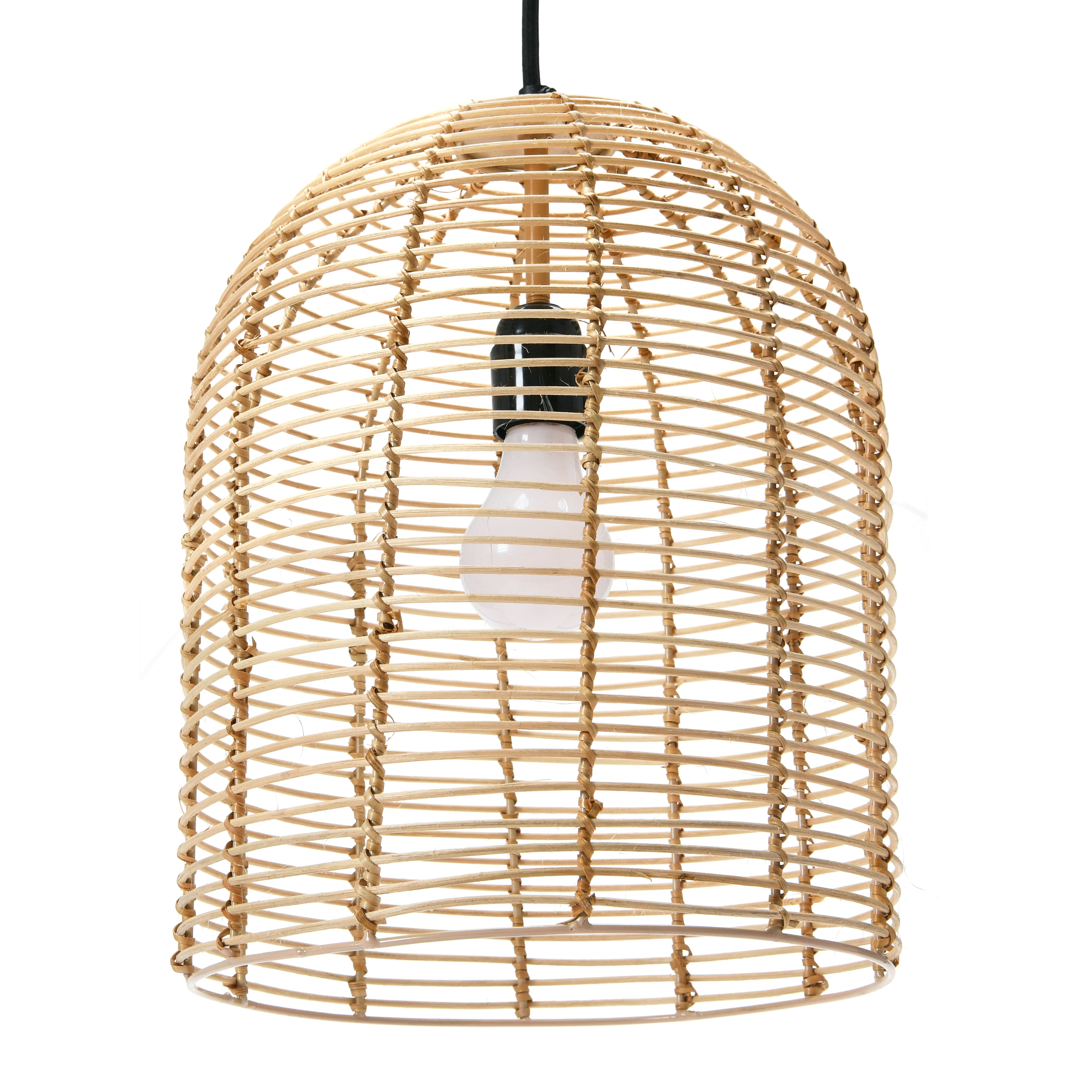 Modern Boho Handwoven Rattan Pendant Light