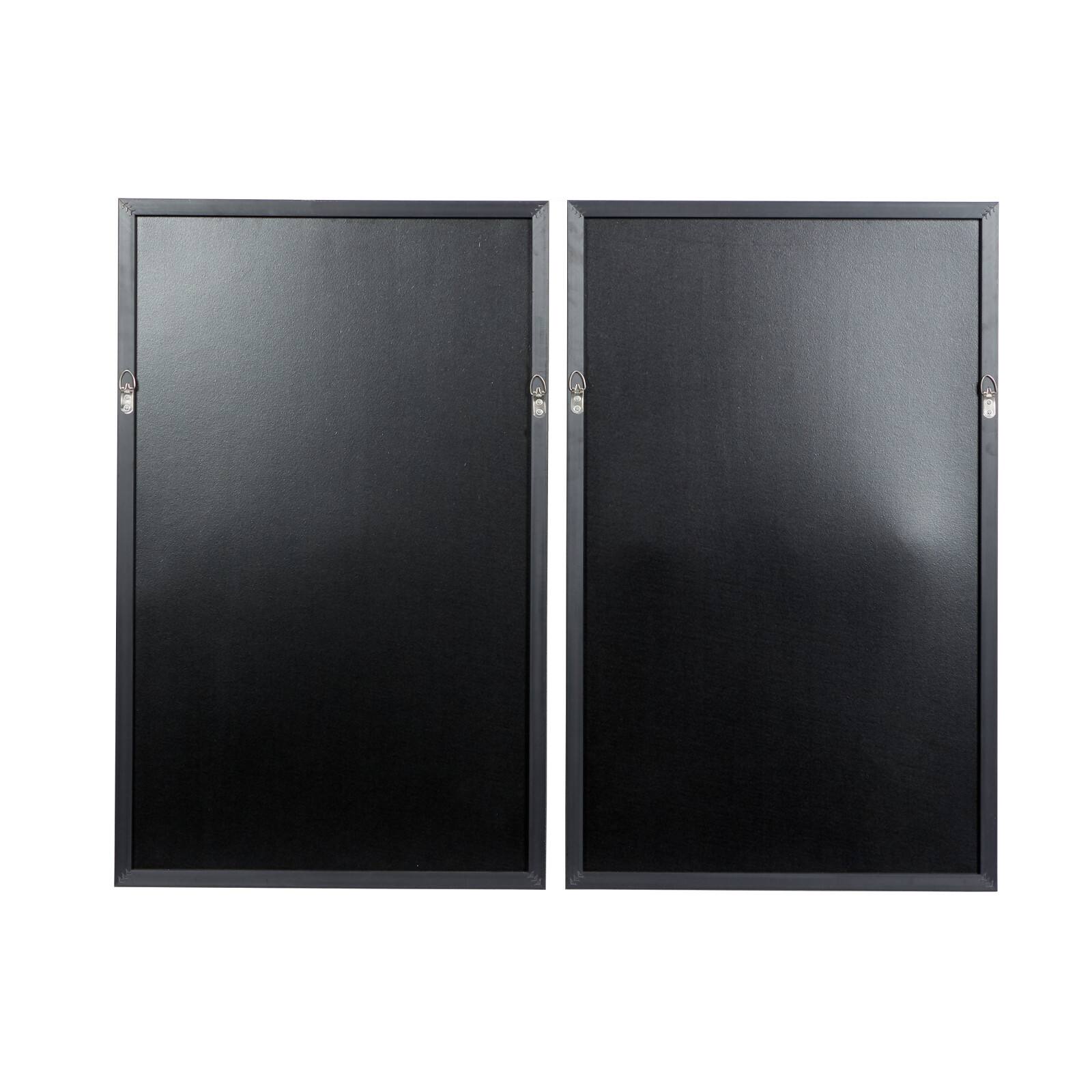 The Novogratz Set of 2 White Wood Contemporary Wall Art 20", 32"