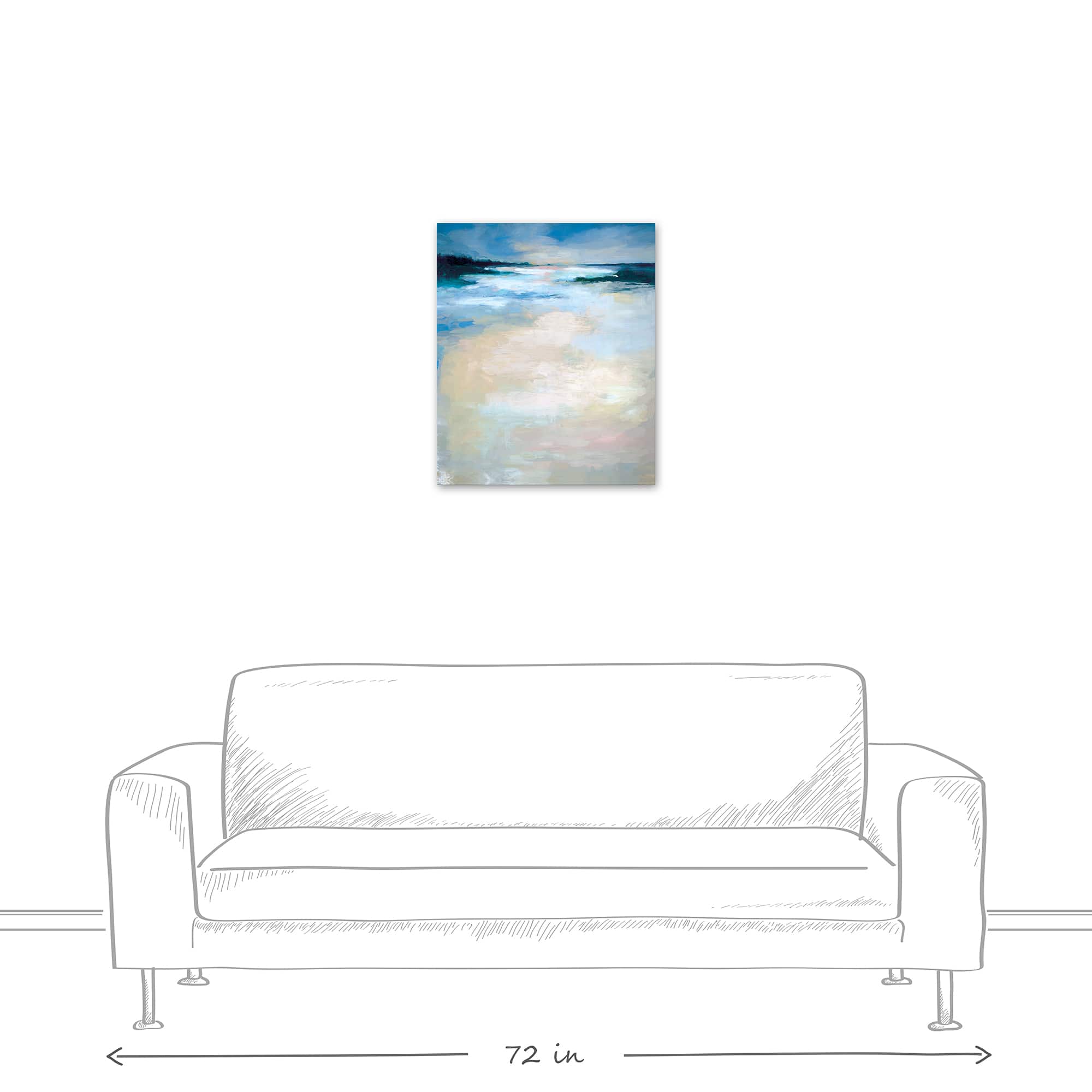 Colorful Water Abstract 20" x 24" Canvas Wall Art