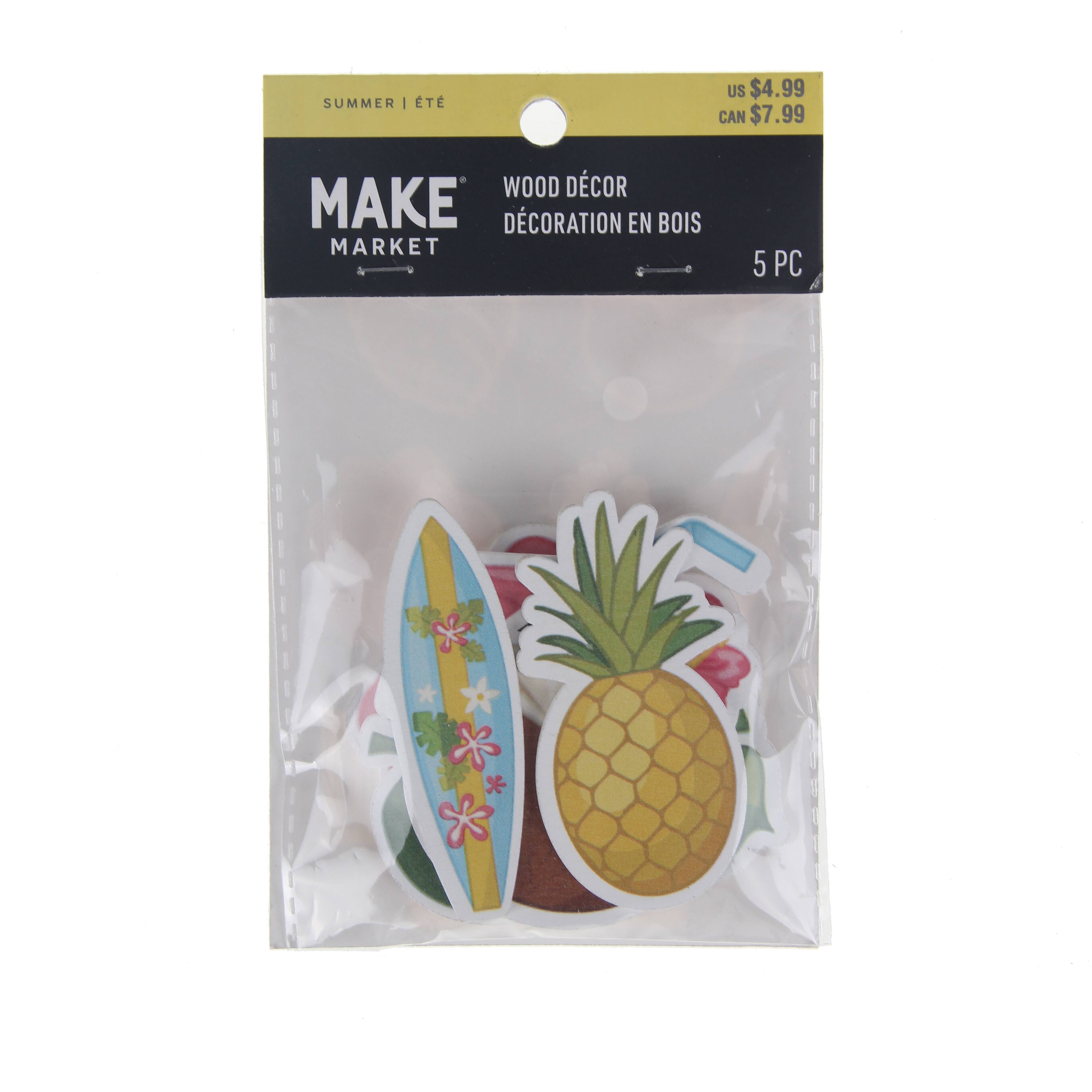Tropical Finished Wood D&#xE9;cor Shapes by Make Market&#xAE;