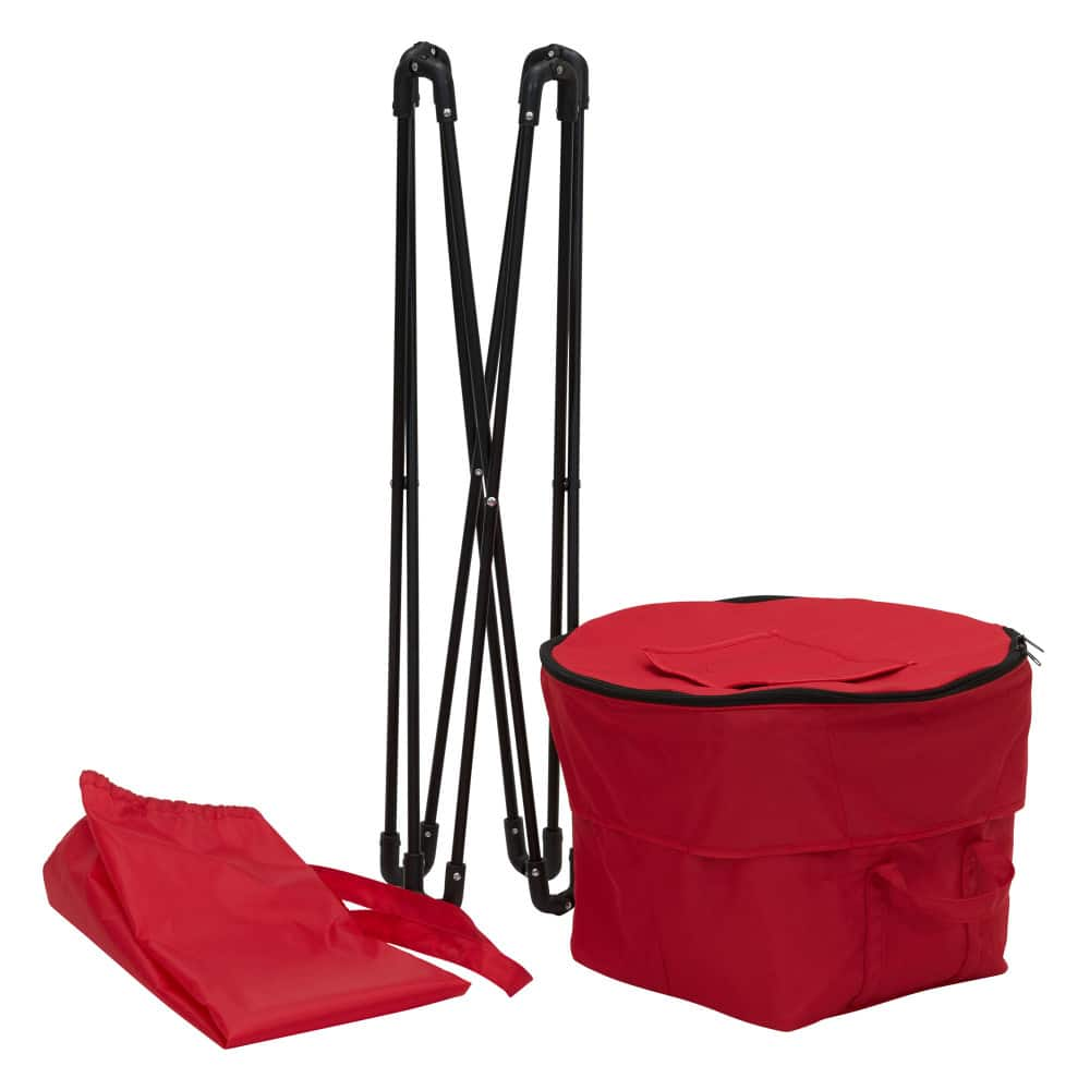 Household Essentials 33&#x22; Red Thermal Standing Cooler with Travel Bag