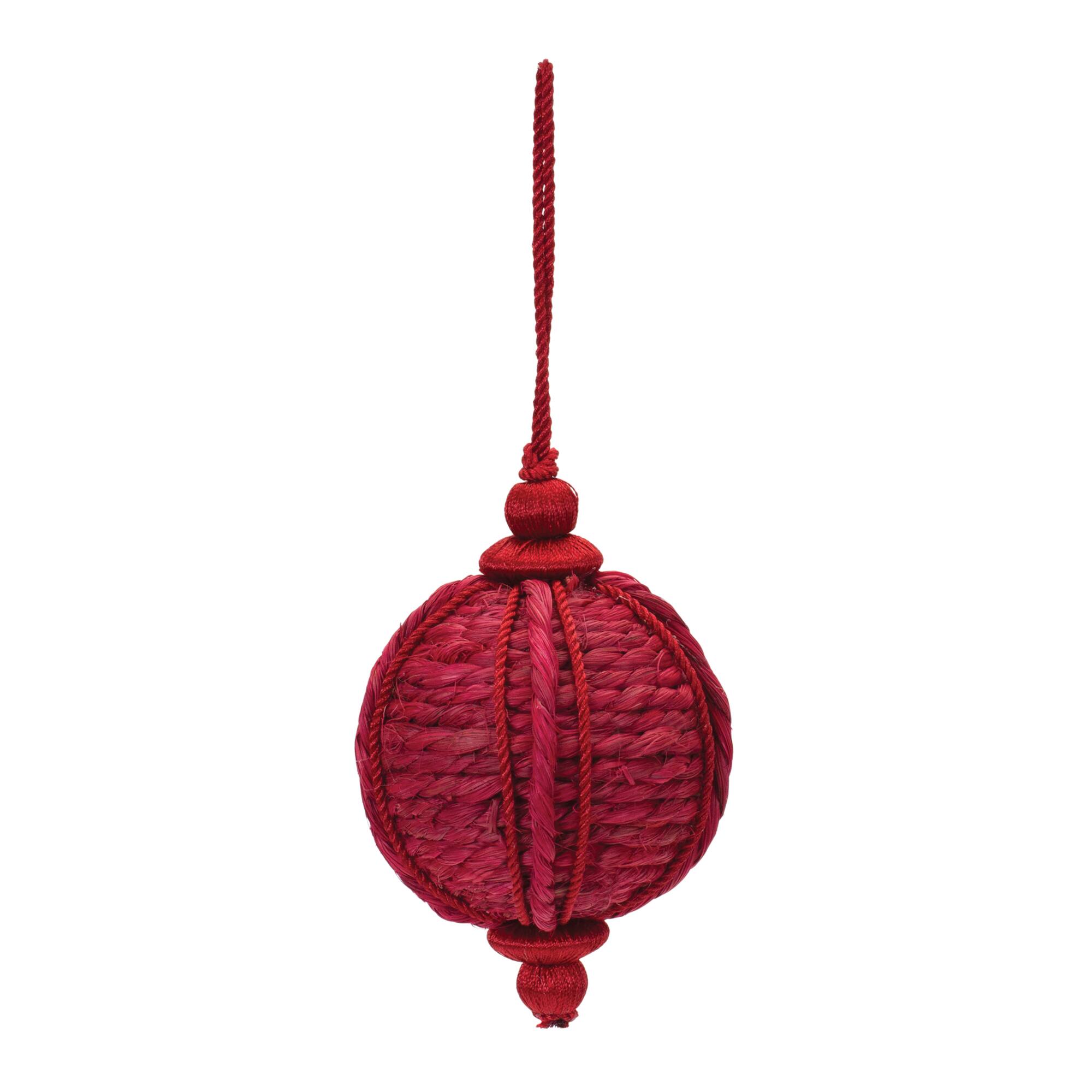 6ct. 5.5" Red Jute Onion Ornament
