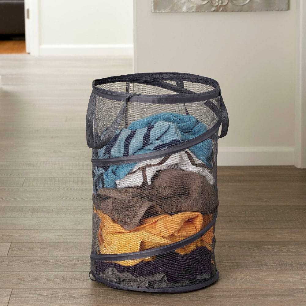 Household Essentials 25&#x22; Pop-Up Mesh Laundry Hamper