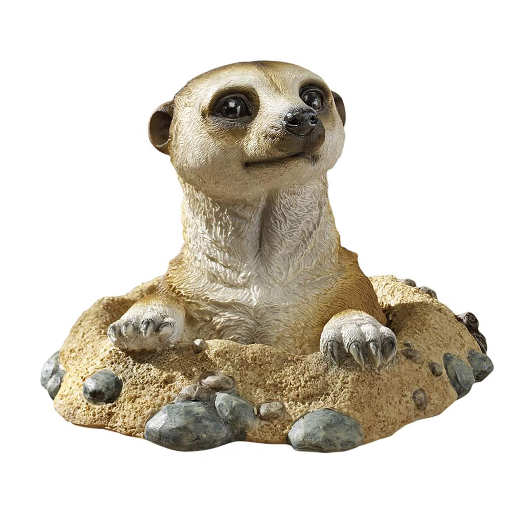 Design Toscano 6.5" Out of Hole Kalahari Meerkat Statue