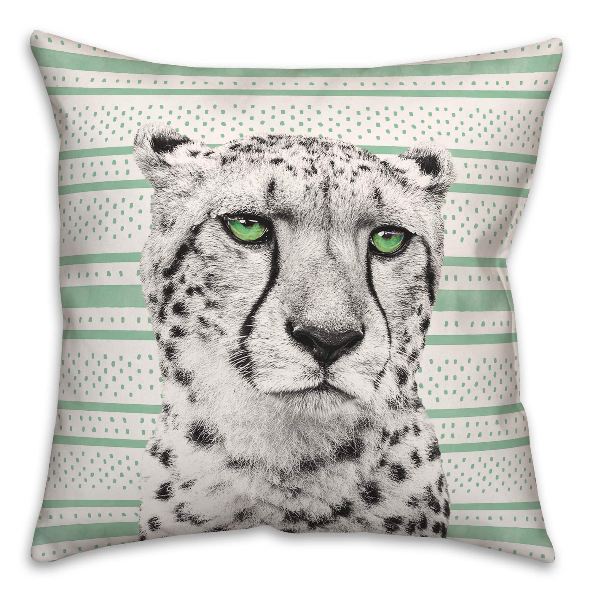 Stripe Cheetah Throw Pillow