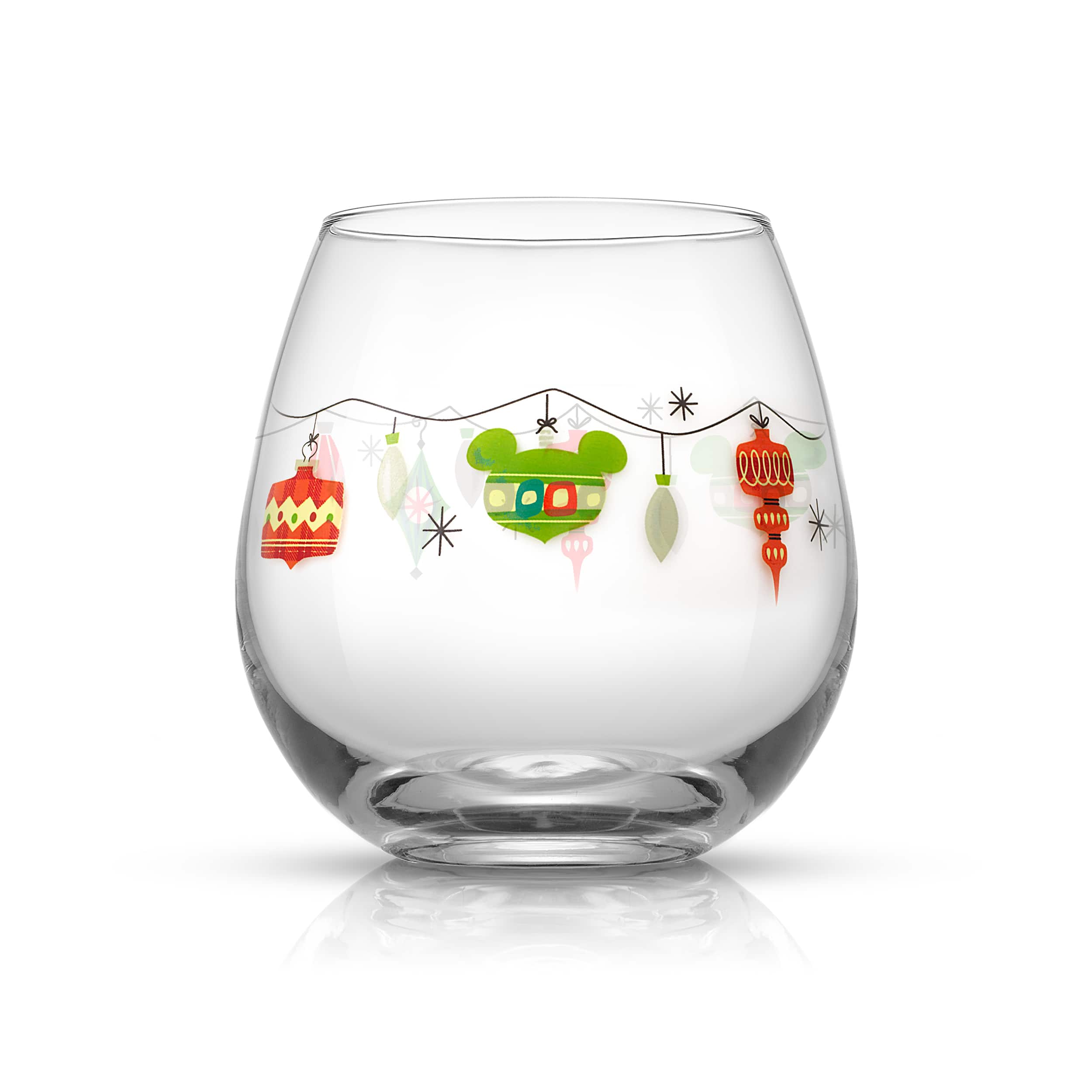 Disney Mickey Mouse Constructive Stemless Glasses, Set of 4 - Clear