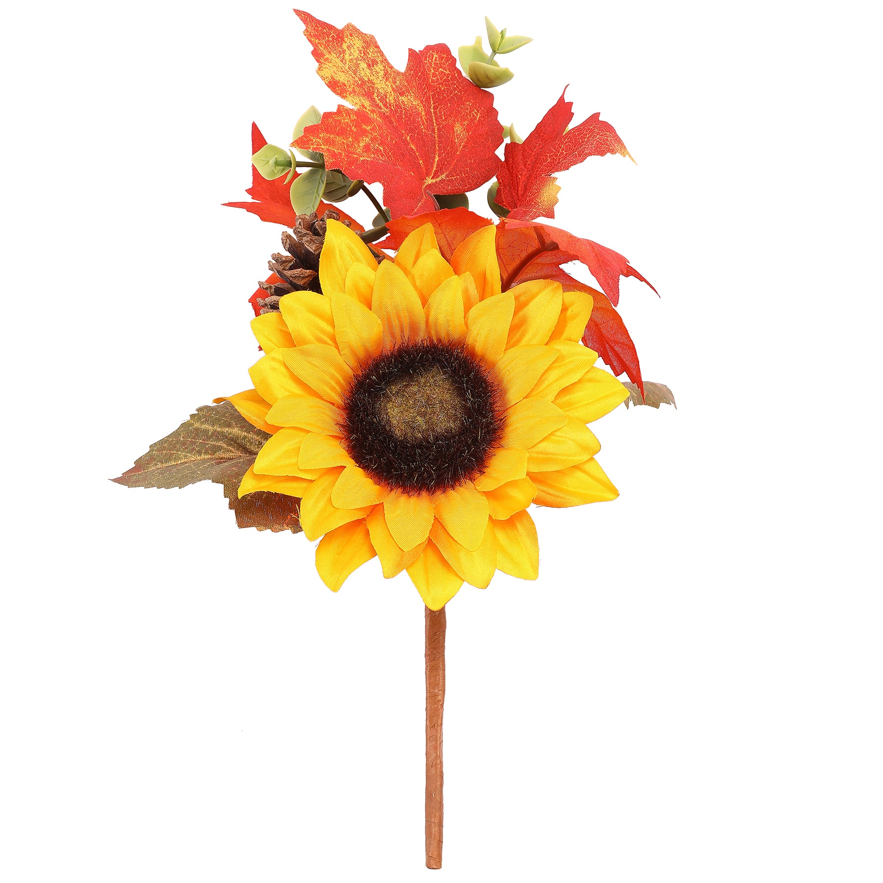 10&#x22; Yellow Sunflower &#x26; Pinecone Pick by Ashland&#xAE;