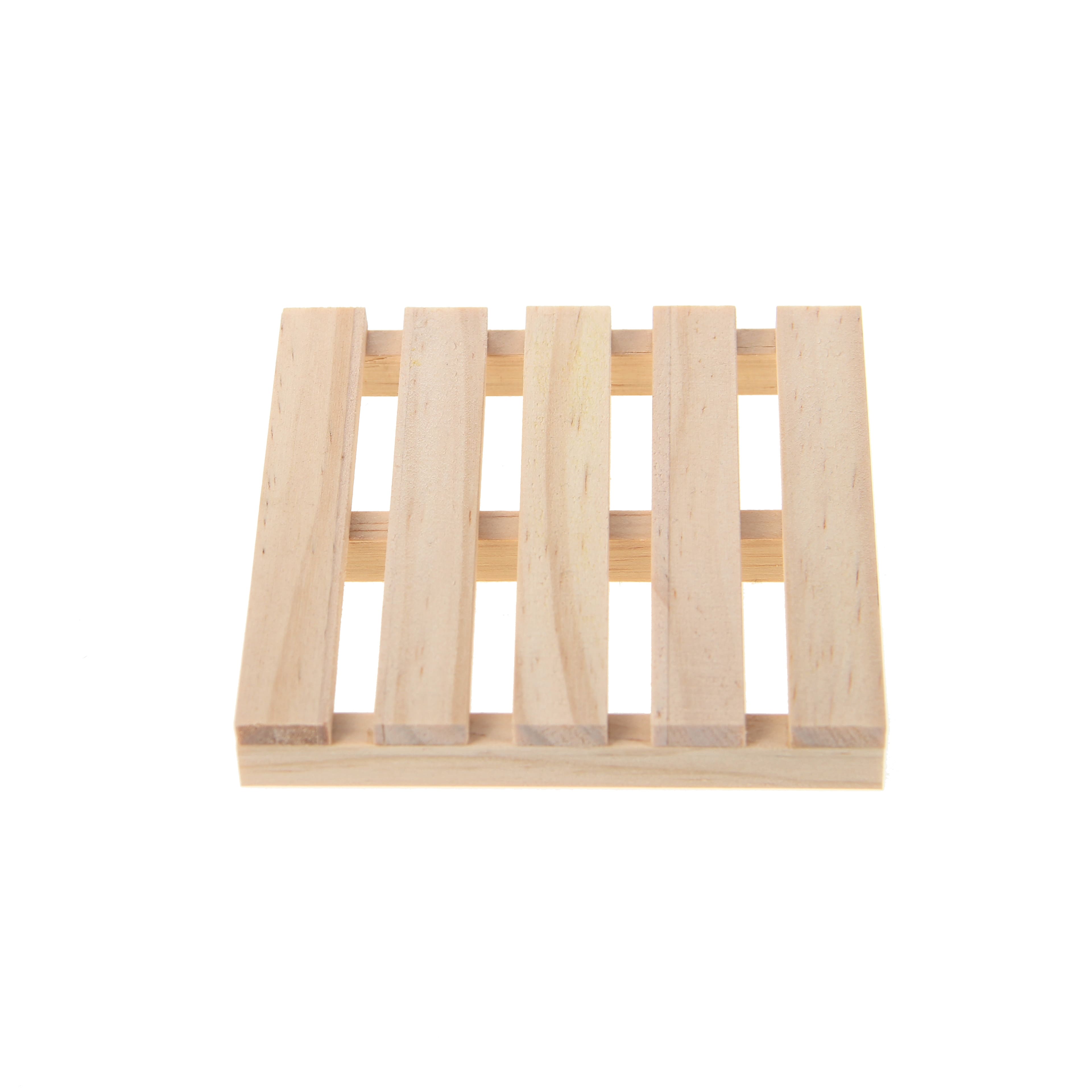 4&#x22; Unfinished Wood Pallet Coaster by Make Market&#xAE;