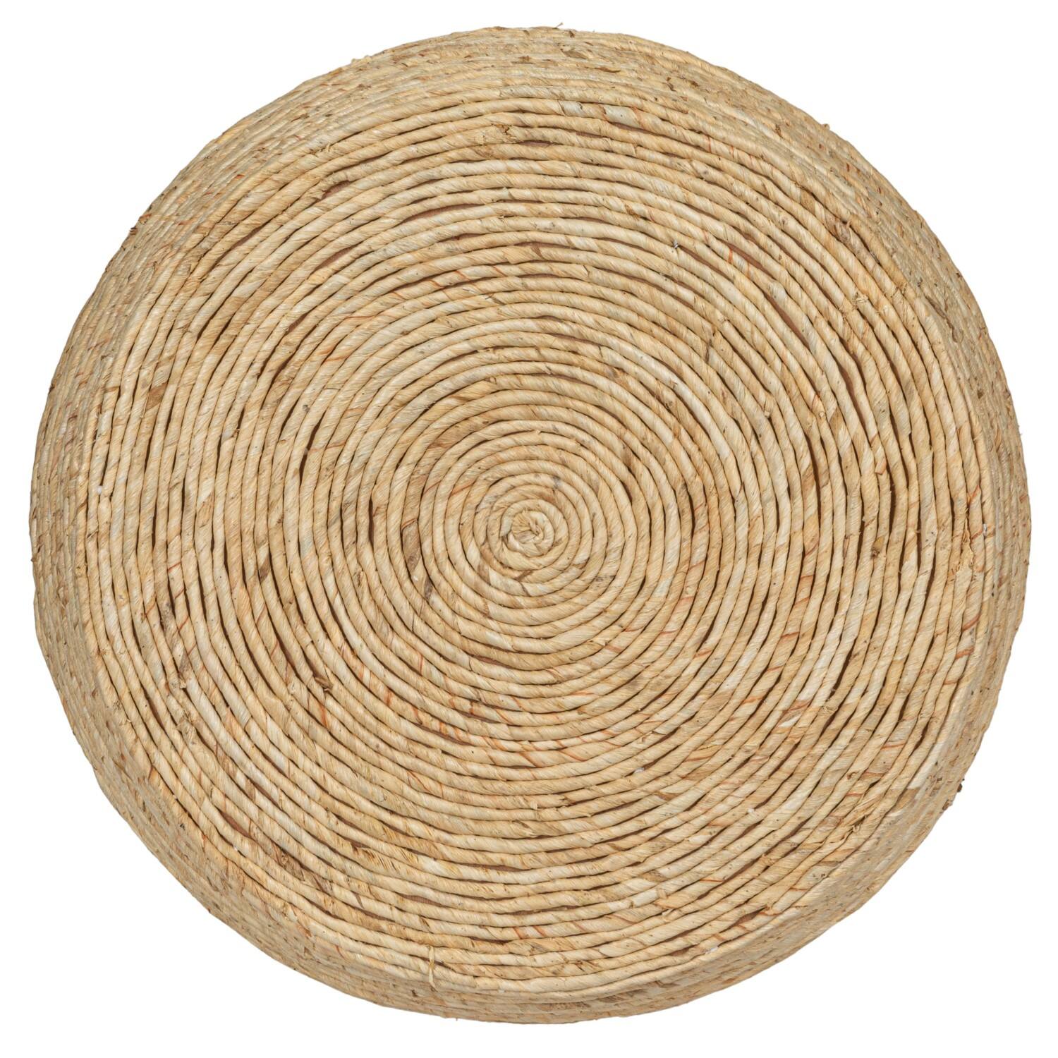 Hello Honey® 17" Natural Corn Rope Round Accent Table