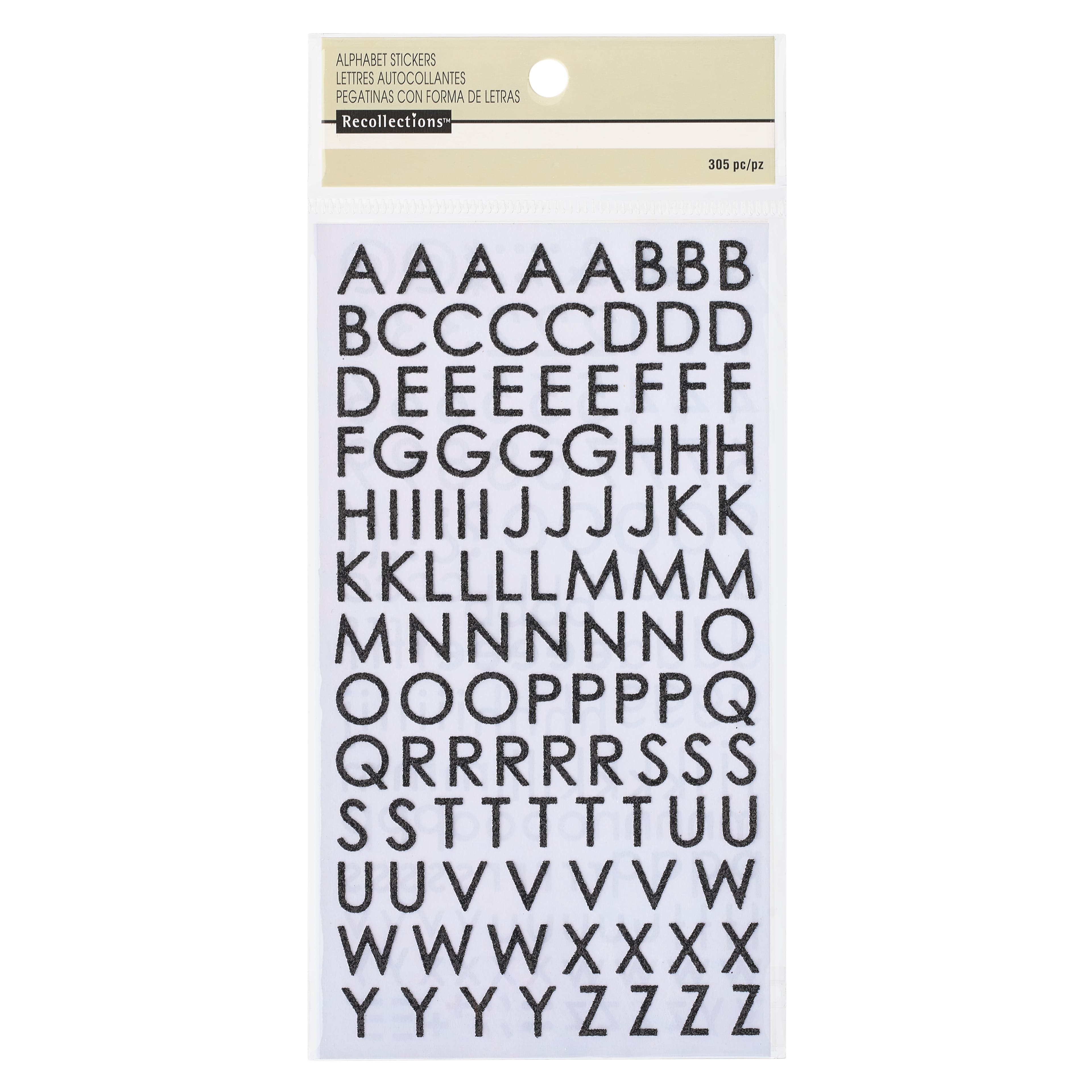 12 Pack: Glitter Block Alphabet Stickers by Recollections&#x2122;