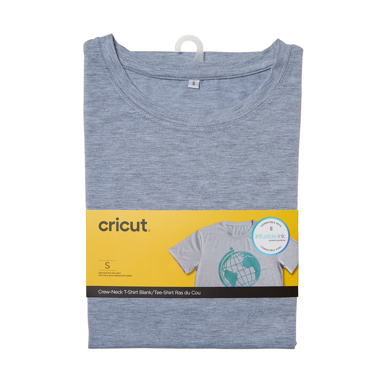 Cricut® Gray Unisex Crew Neck T-Shirt Blank