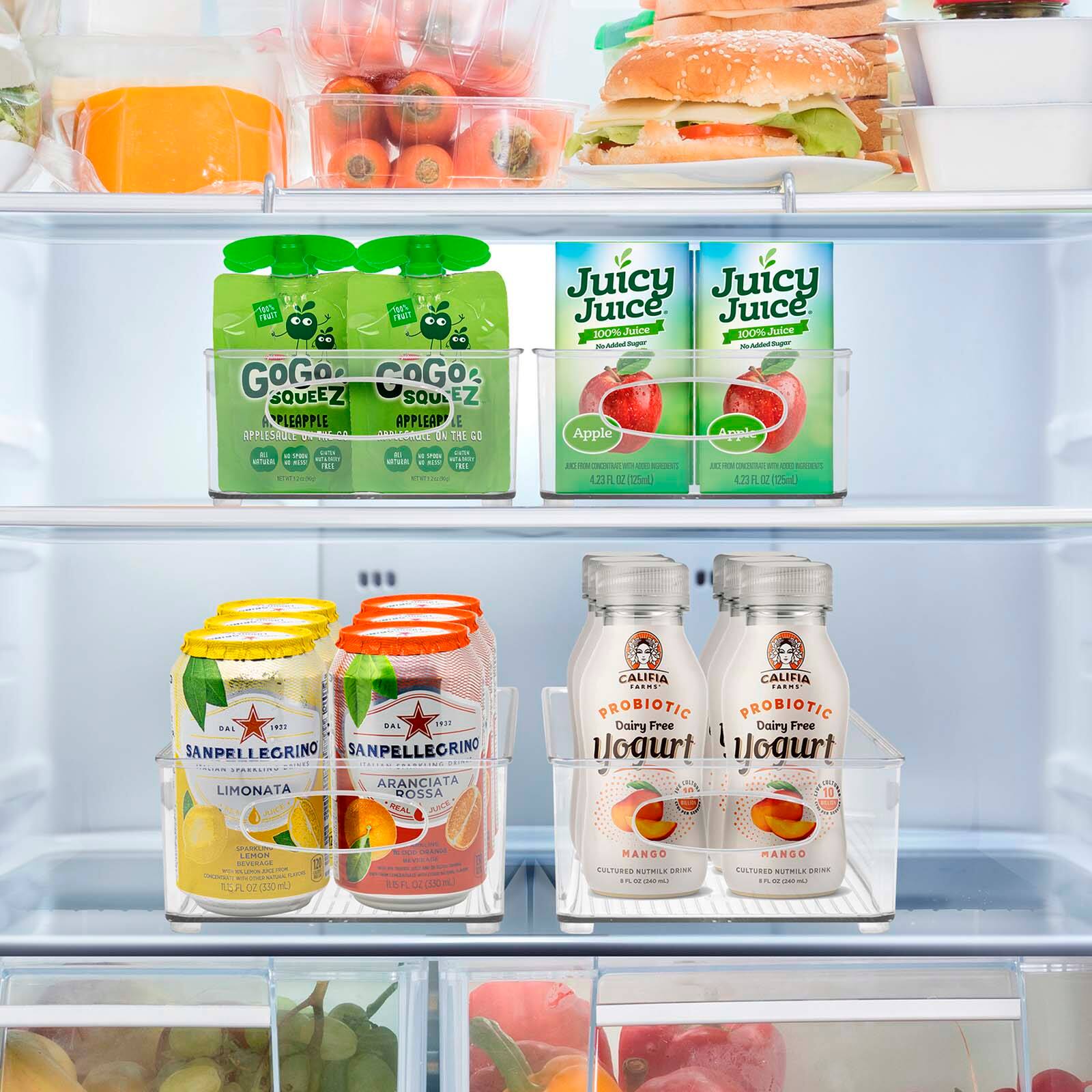 Sorbus Medium Clear Fridge & Pantry Storage Bins