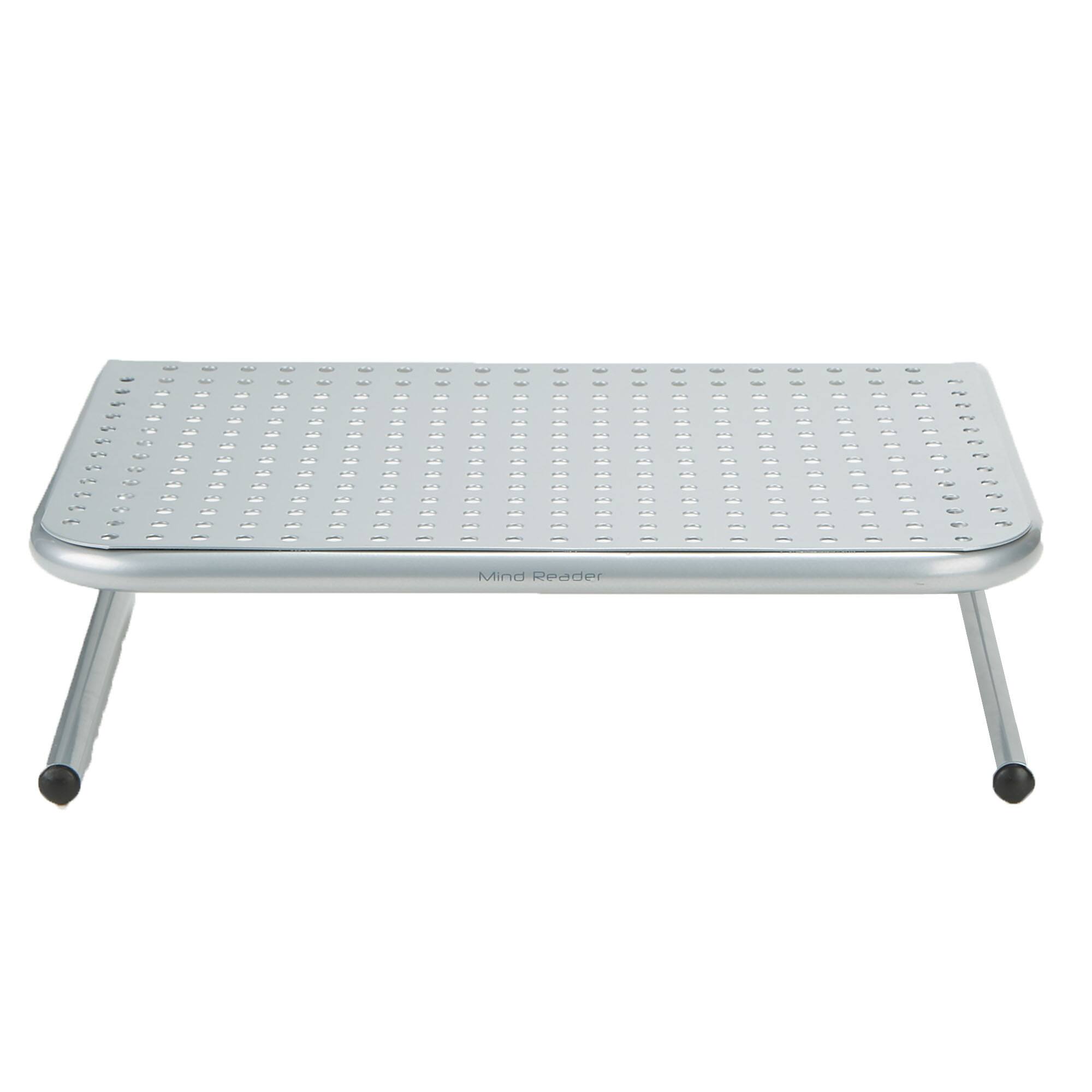 Mind Reader Silver Monitor Stand