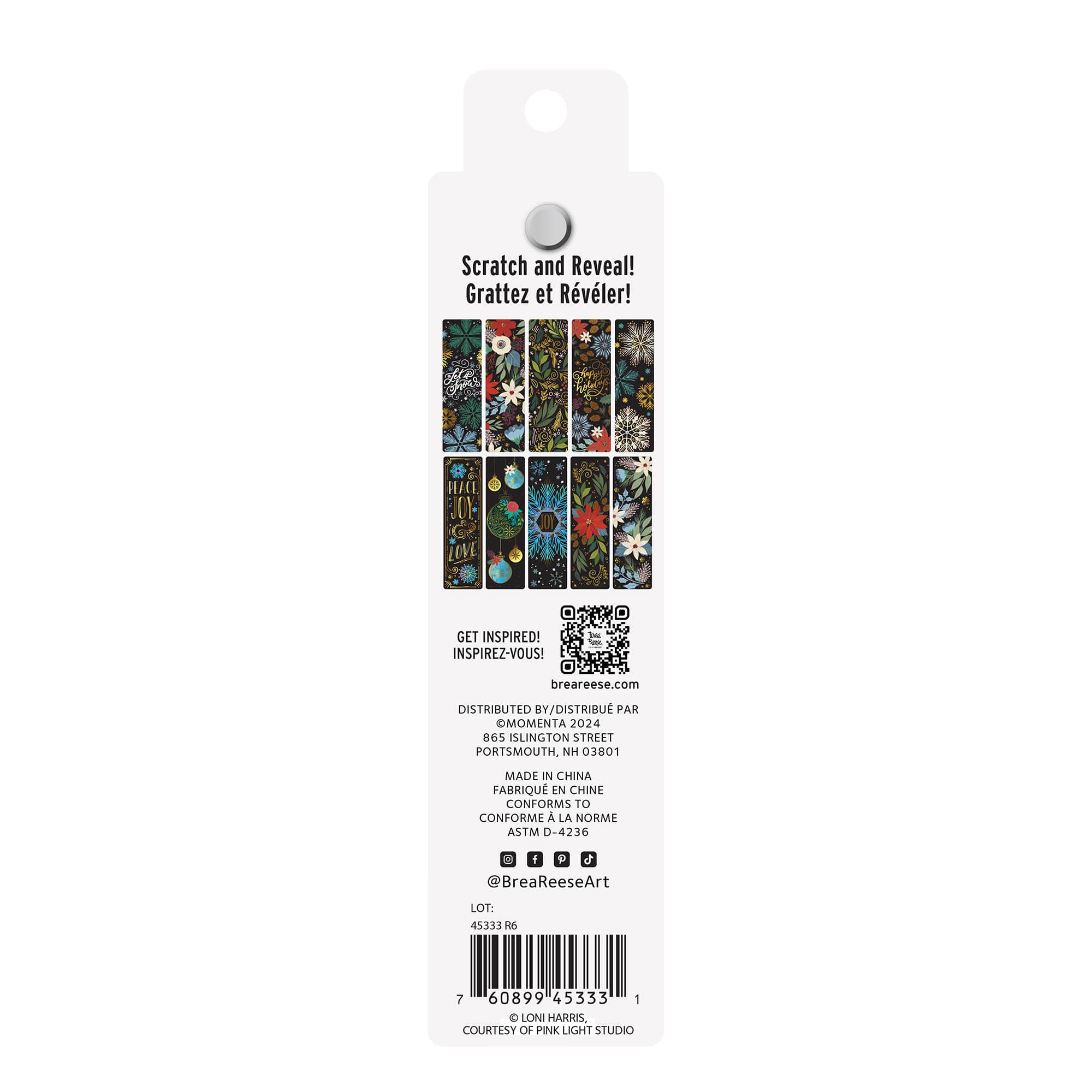 Brea Reese&#x2122; Art Deco Holiday Scratch Art Bookmarks
