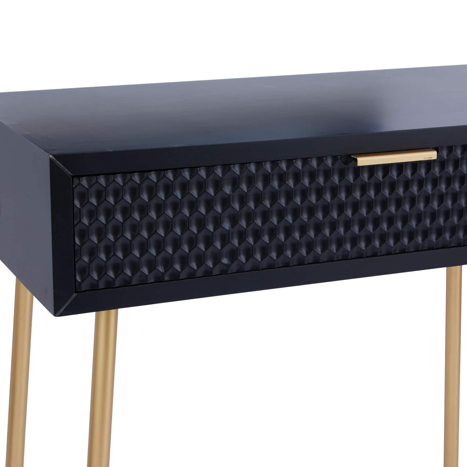 Set of 2" Black Wood Contemporary Console Table with Mirror, 31" x 31" x 16"