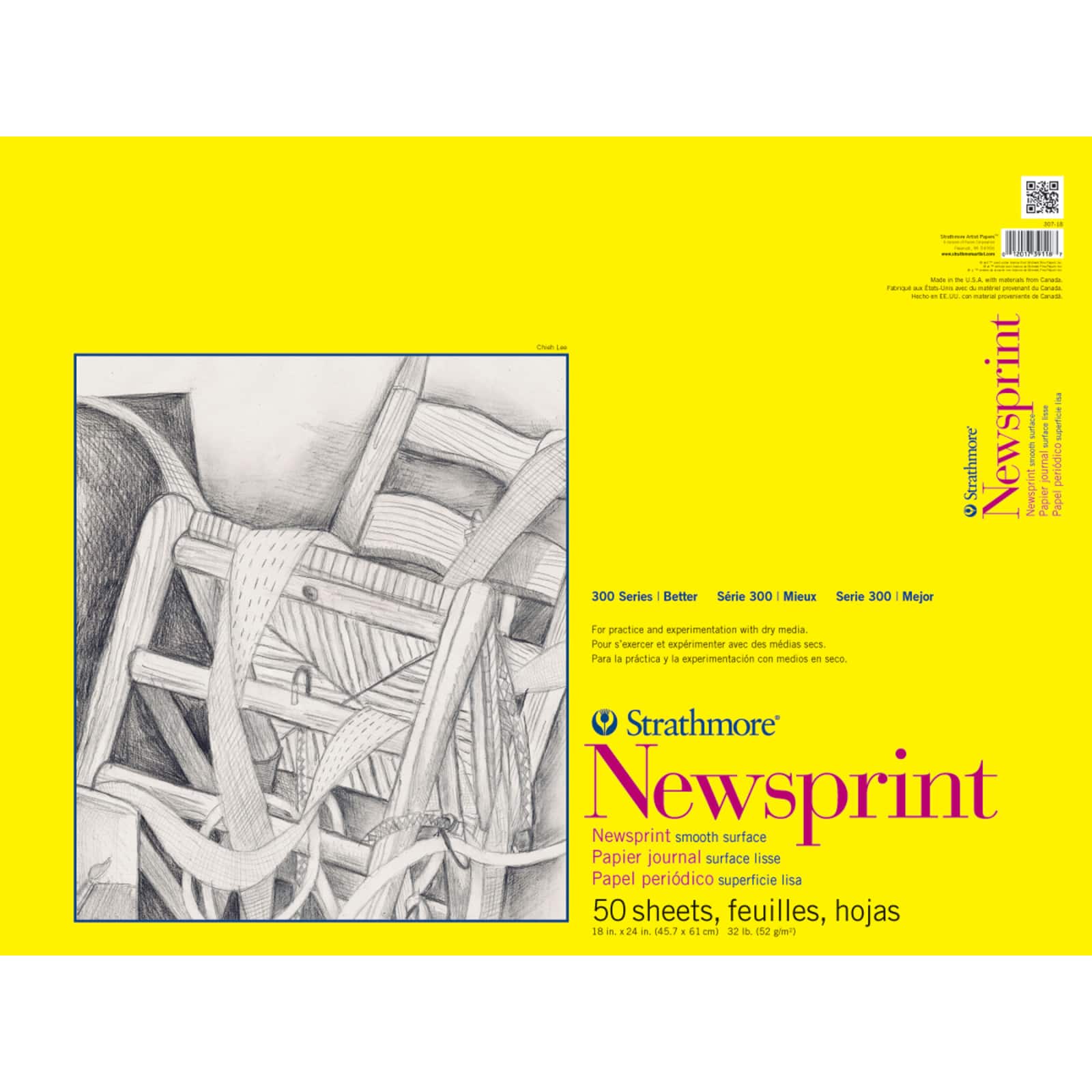 Bee Paper Smooth Newsprint Pack, 18-Inch By 24-Inch, 500