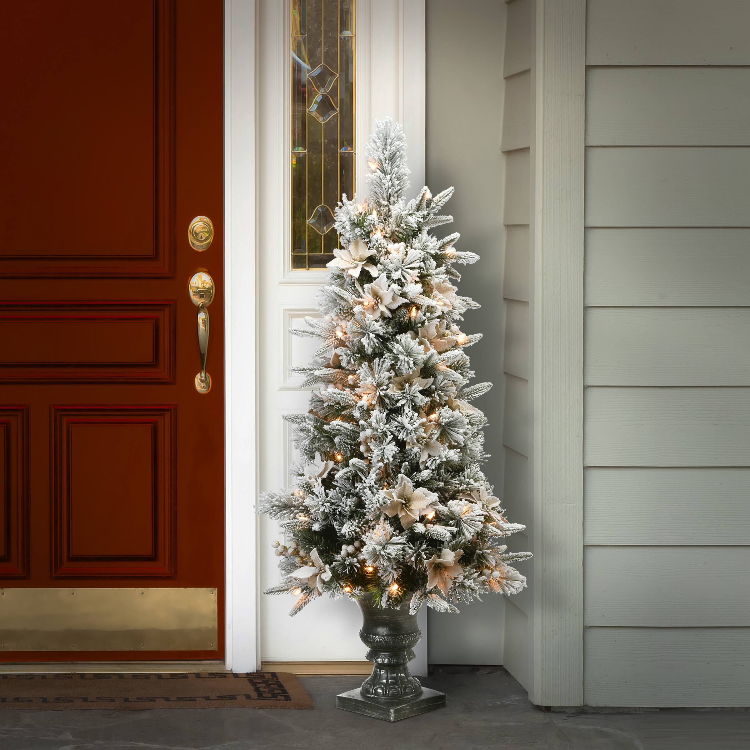4ft. PreLit Frosted Colonial Fir Entrance Artificial Christmas Tree