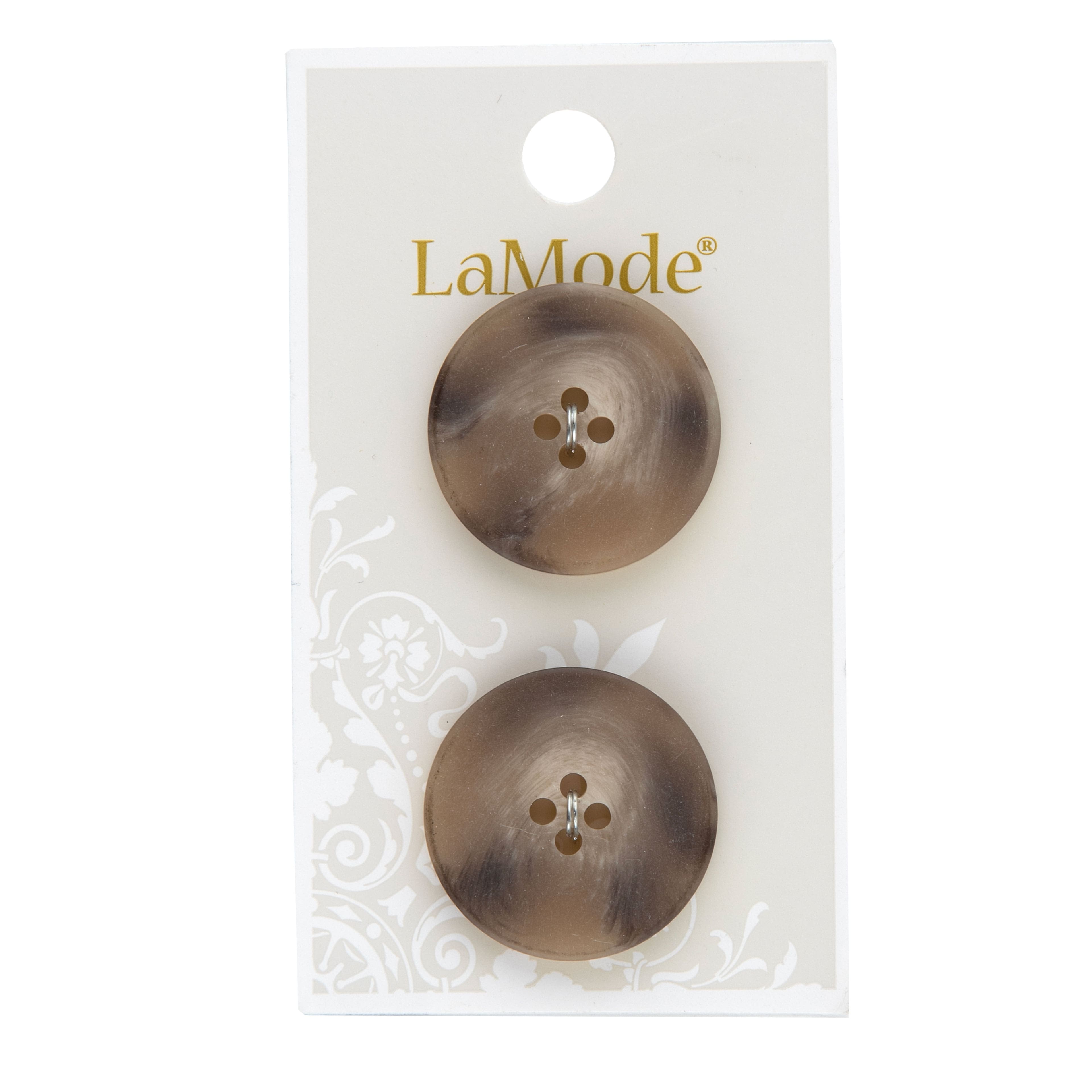 LaMode 1&#x22; Tan 4-Hole Buttons, 2ct.
