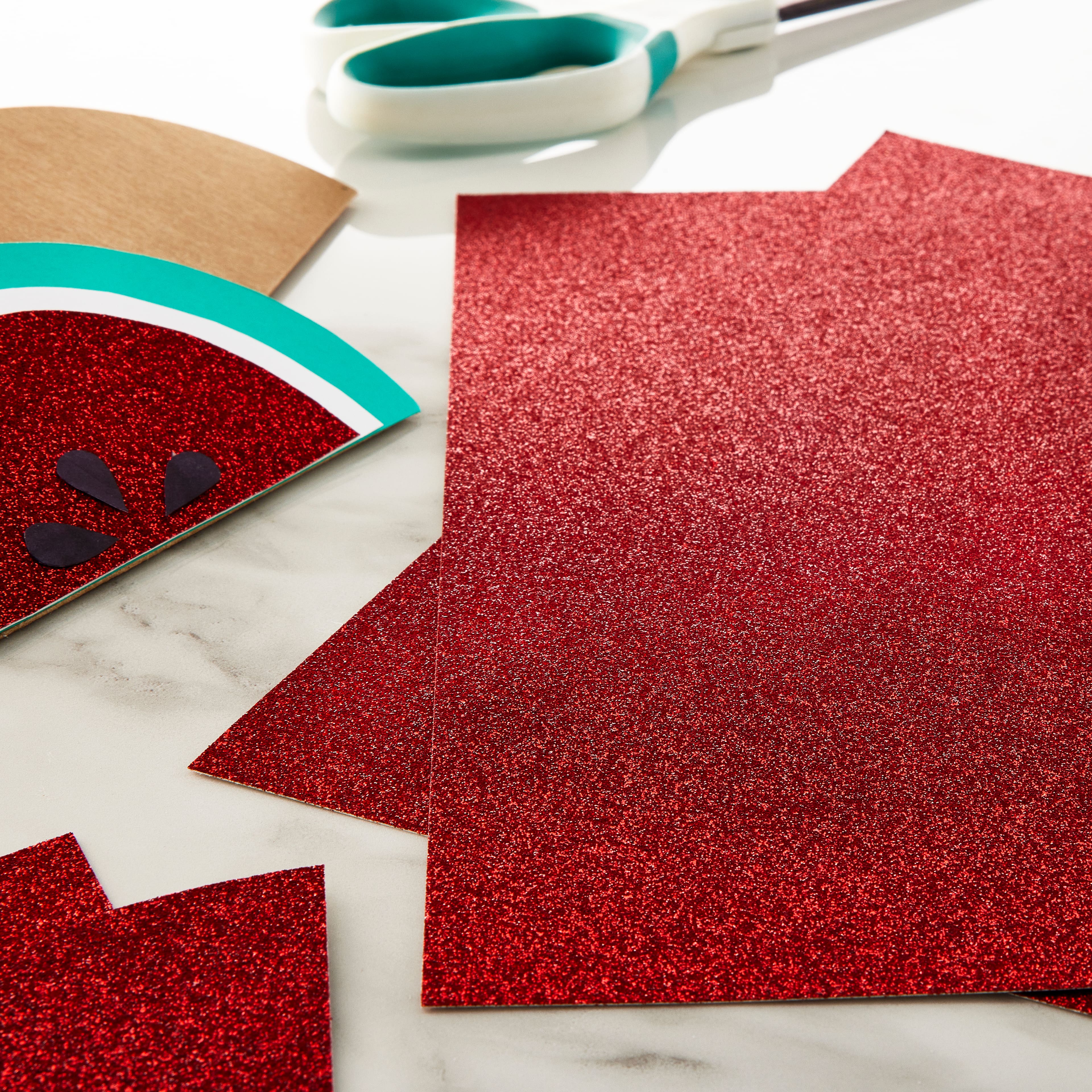 Red Glitter Cardstock Background Top View · Creative Fabrica