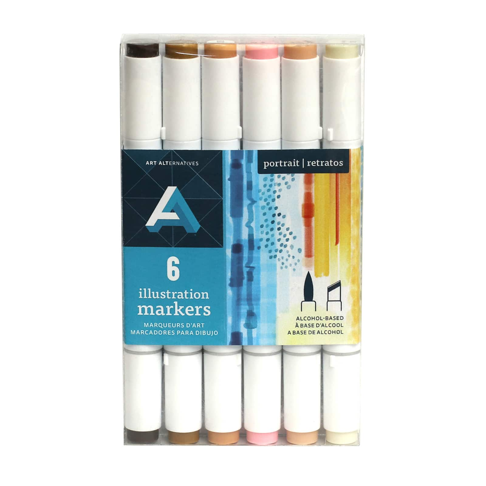 12 Packs: 6 ct. (72 total) Art Alternatives Illustration Marker Set, Portrait