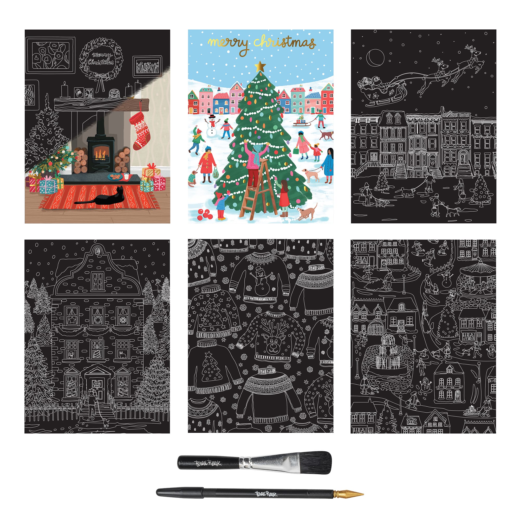 Brea Reese™ 9" x 12" Euro Christmas Scratch Paper Pad