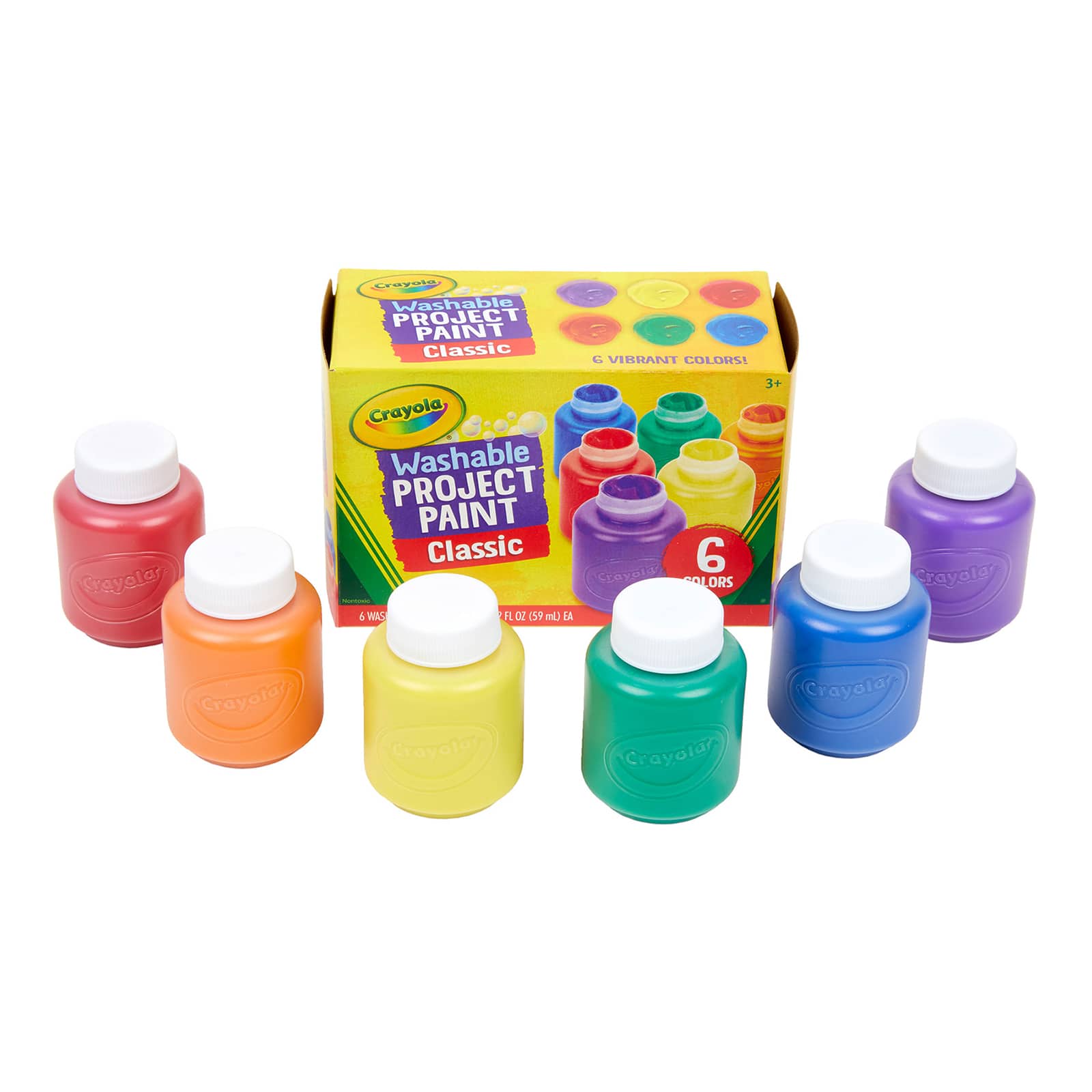 Crayola&#xAE; Classic Colors Washable Project Paint, 6 Packs of 6