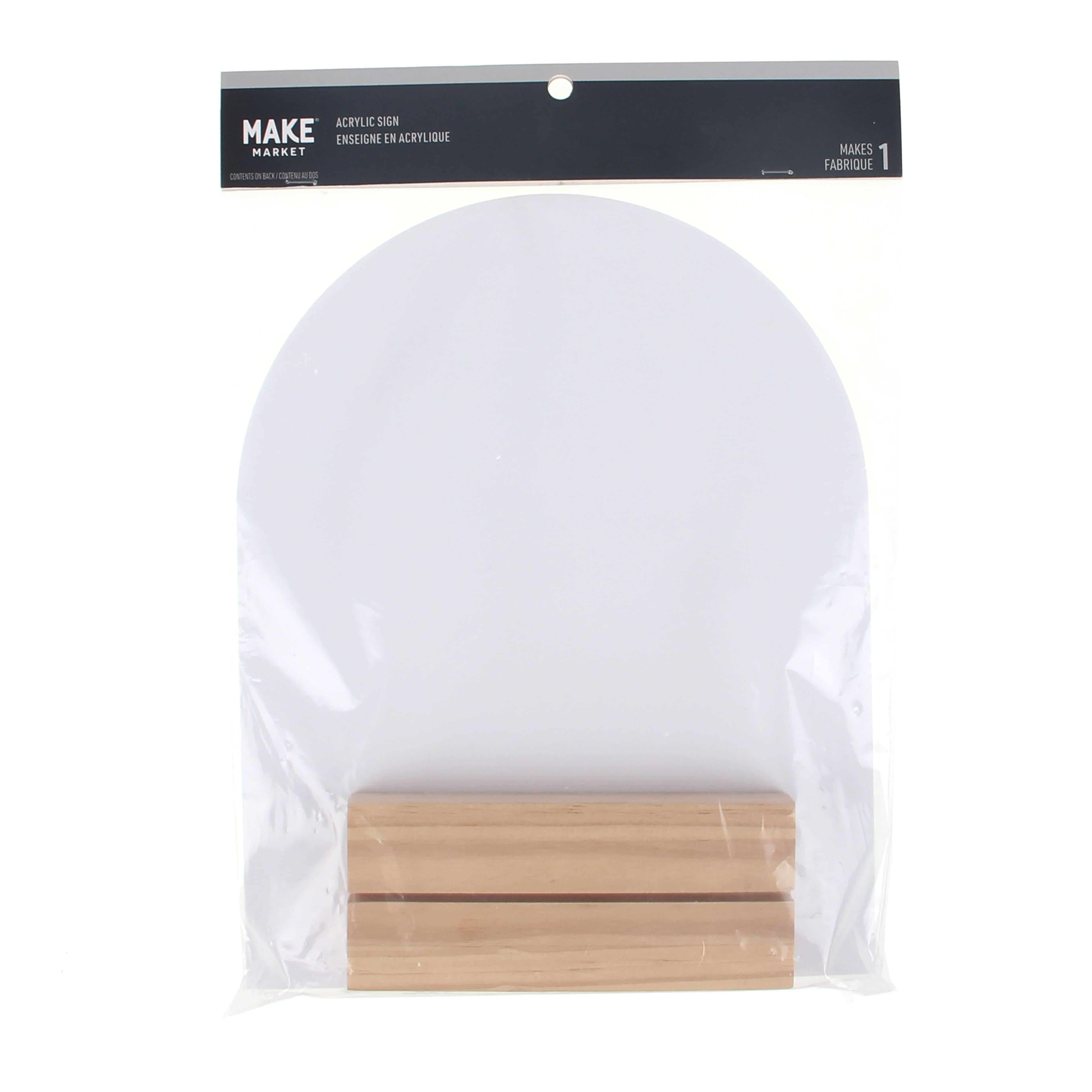 10.5&#x22; Acrylic Sign with Wood Stand by Make Market&#xAE;