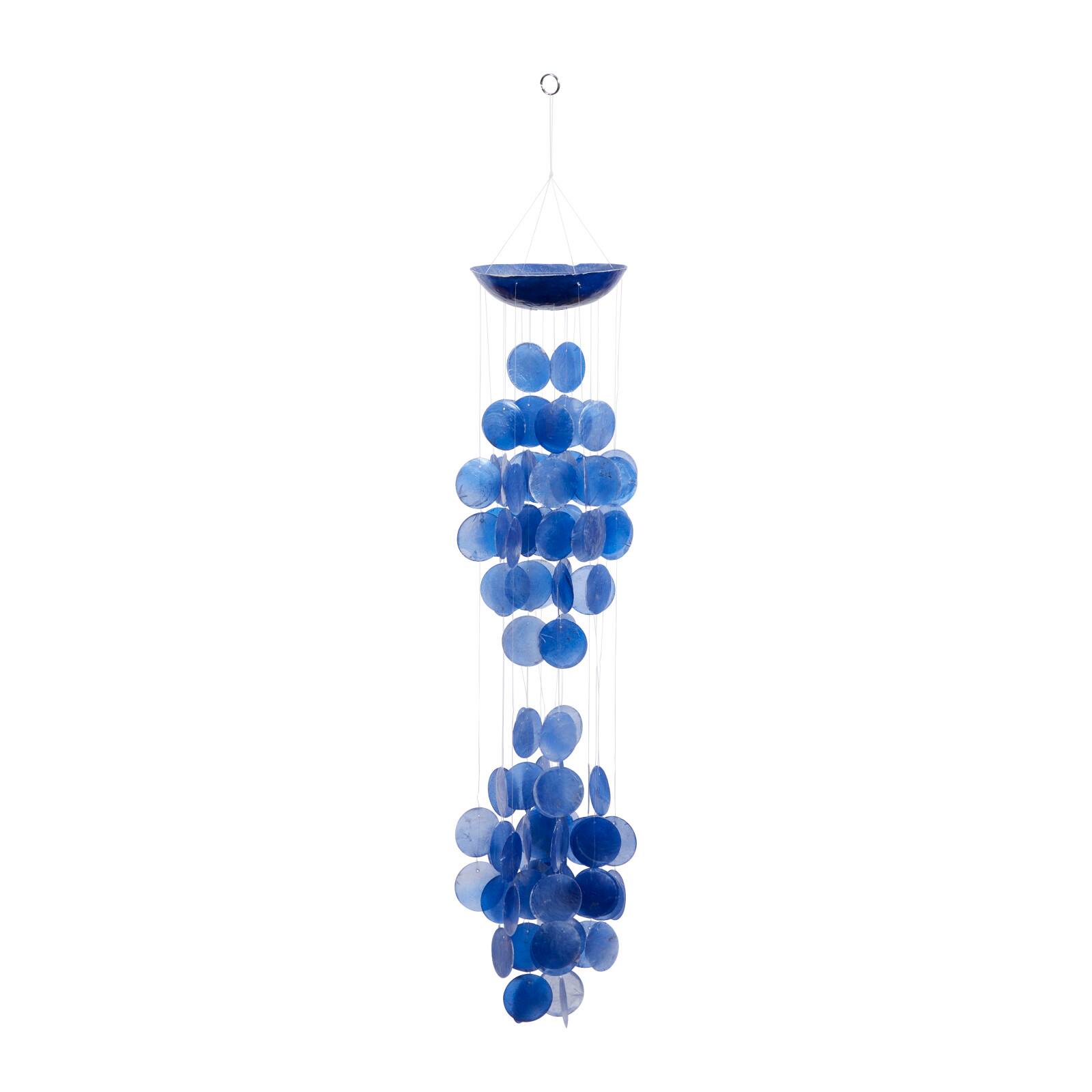 Blue Capiz Coastal Windchime Michaels Blue Capiz Coastal Windchime Michaels