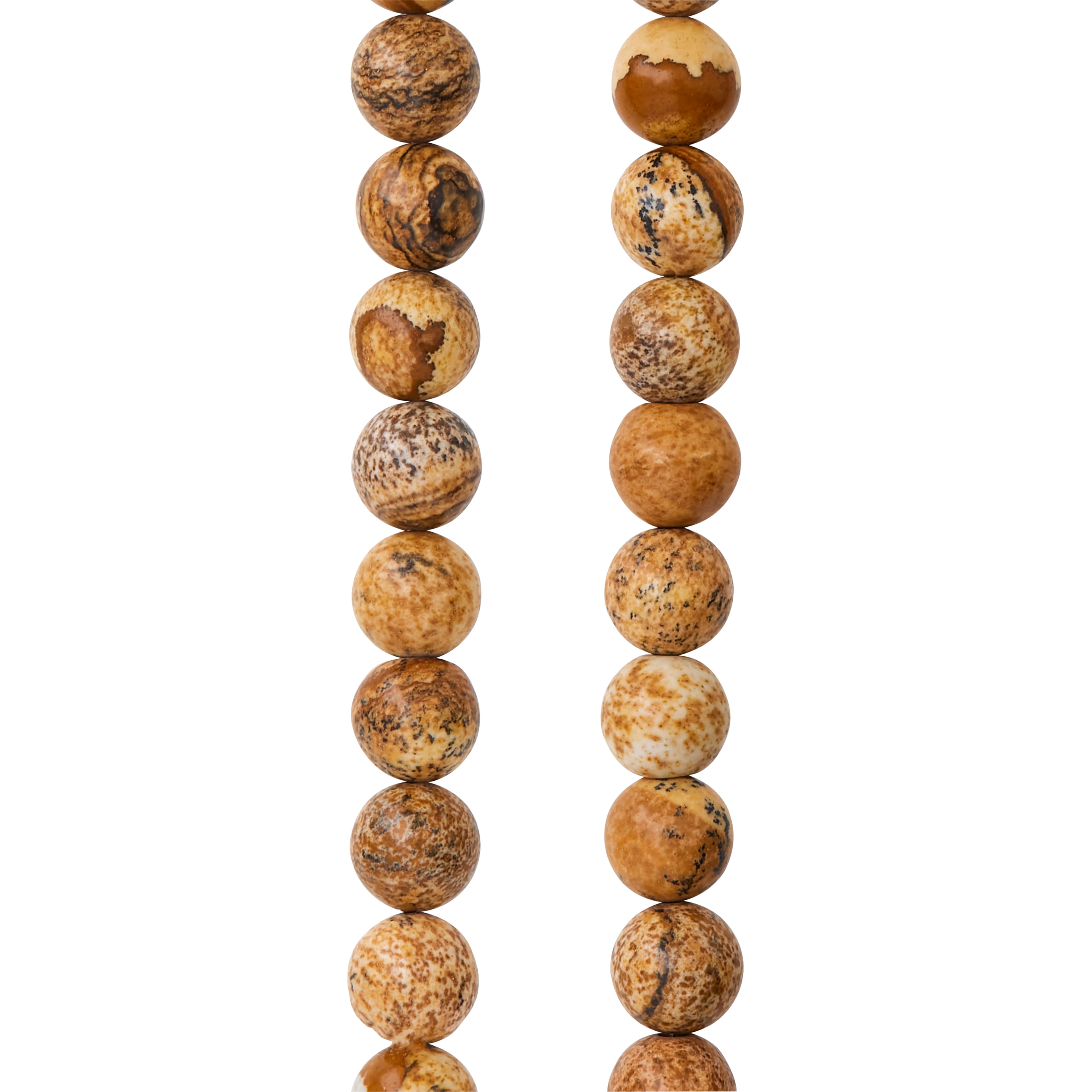 Natural Picture Jasper Round Beads, 8mm by Bead Landing™