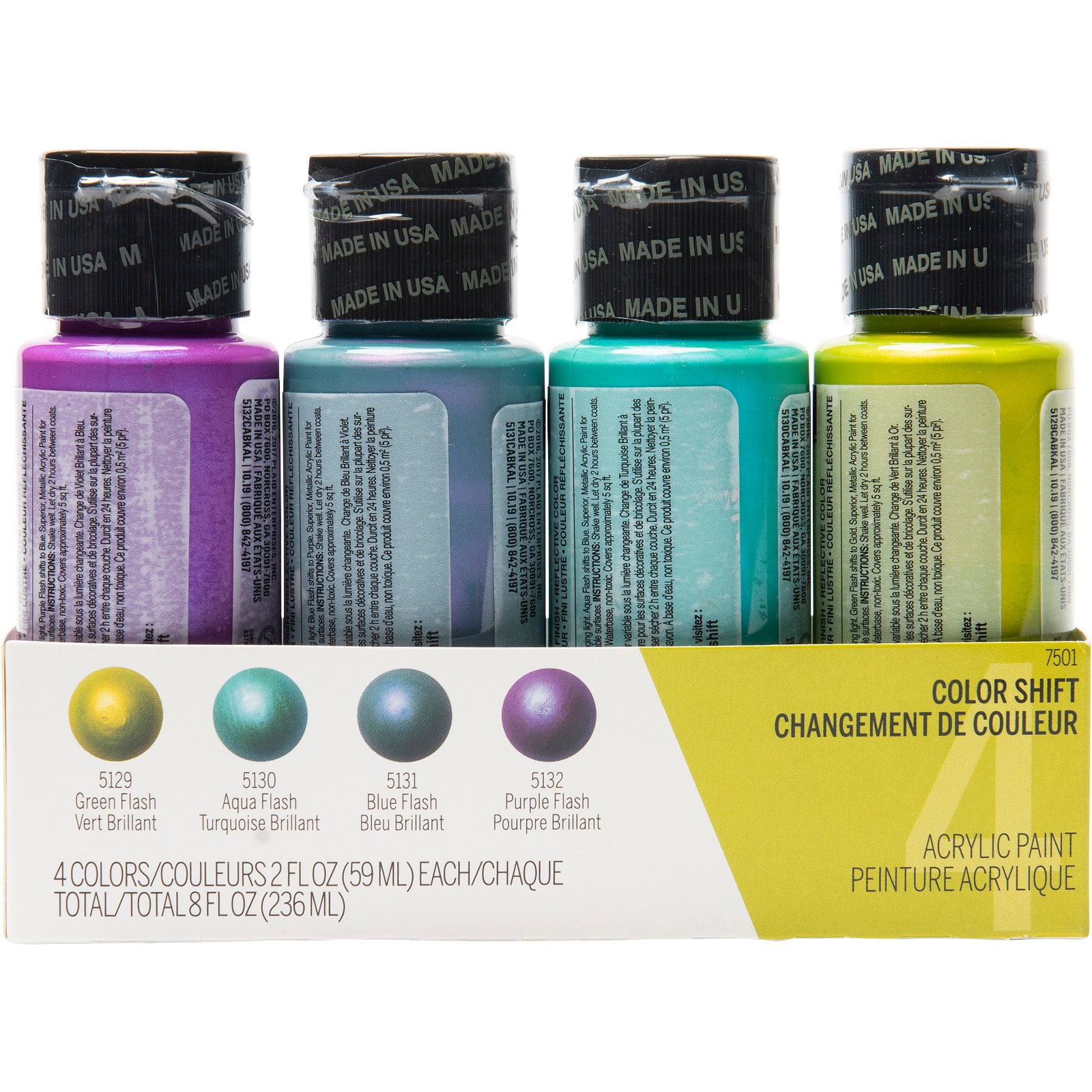 6 Packs: 4 ct. (24 total) FolkArt&#xAE; Color Shift&#x2122; Acrylic Paint Set