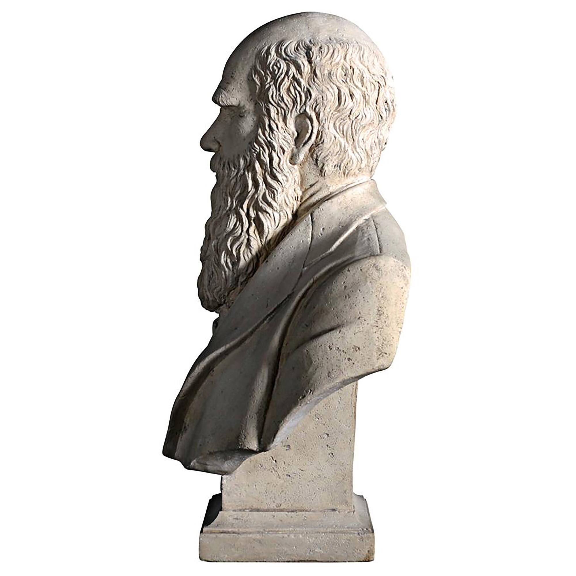 Design Toscano 27&#x22; The Evolution of Charles Darwin Bust Statue