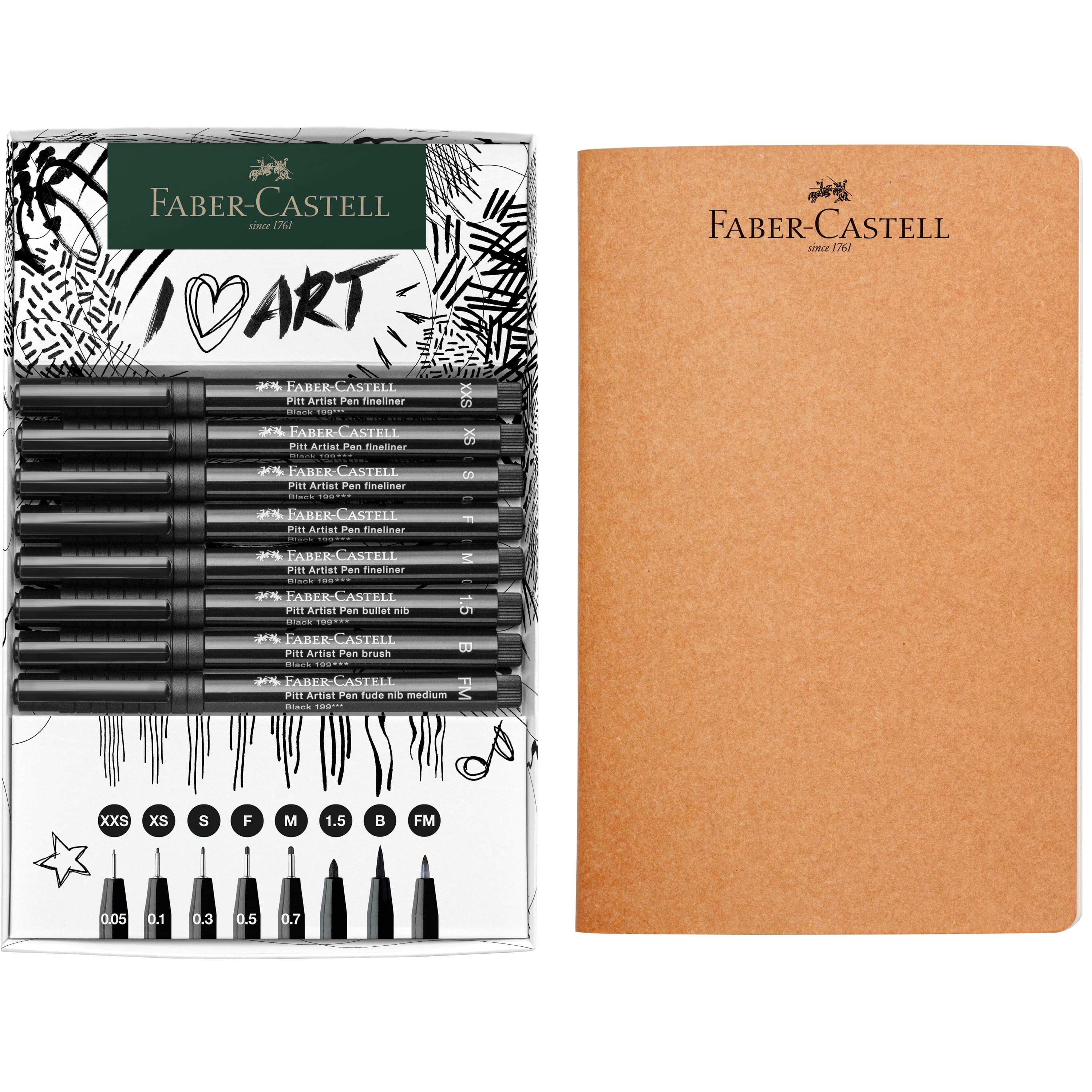 Faber-Castell Pitt Artist Pen & Notebook Set