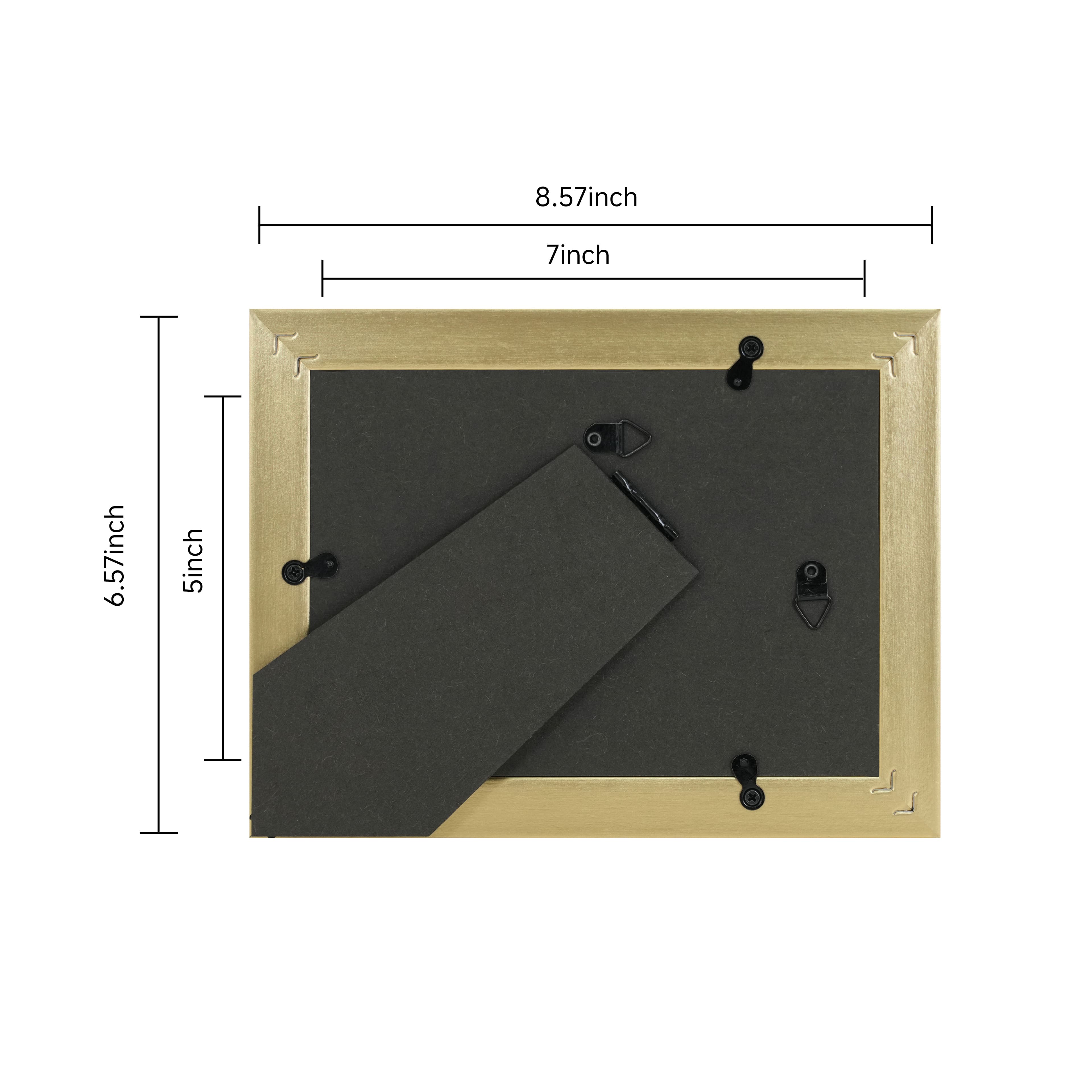 5&#x22; x 7&#x22; Holiday Pattern with Gold Edges Plastic Frame by Studio D&#xE9;cor&#xAE;