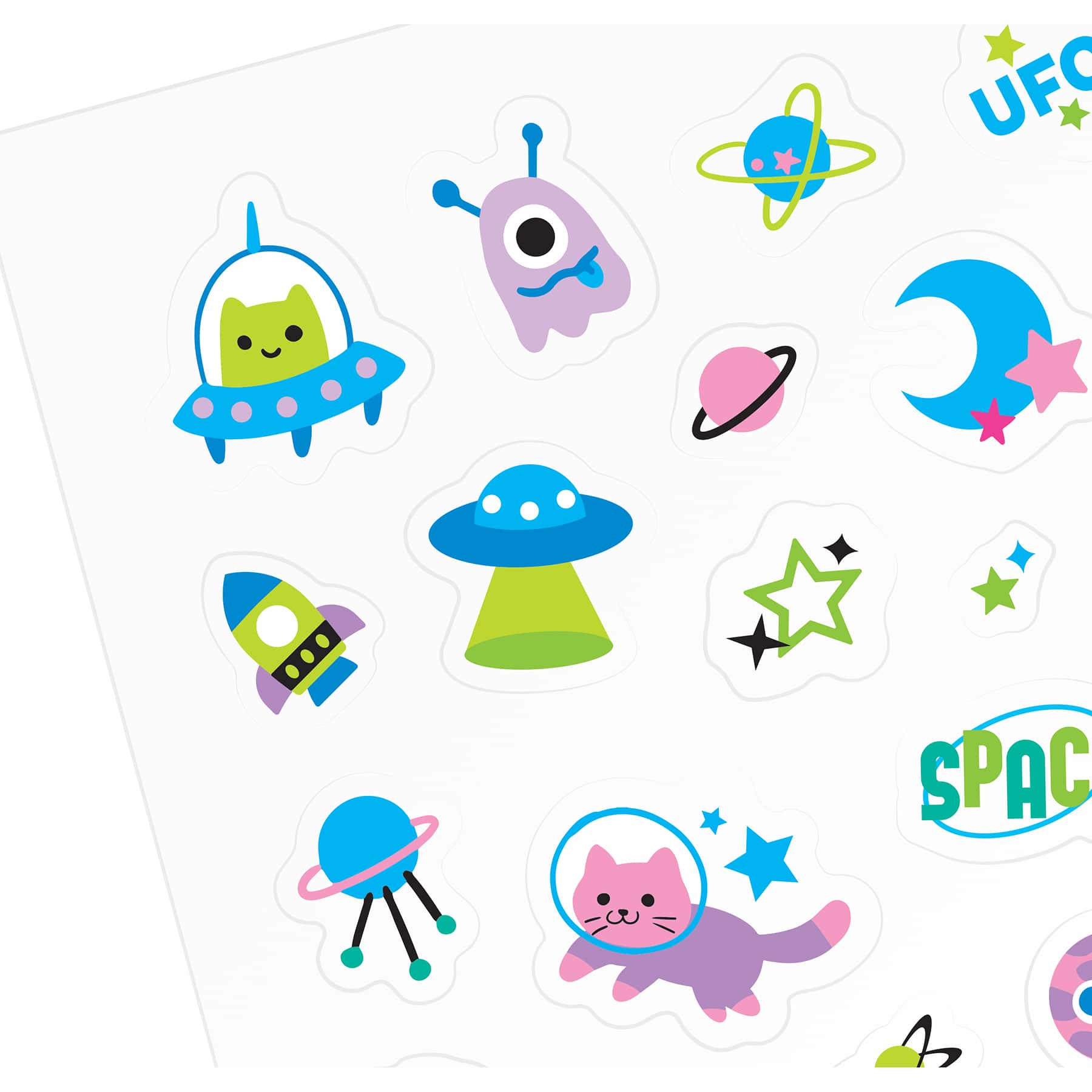Ooly Stickiville Space Buddies Sticker Sheet