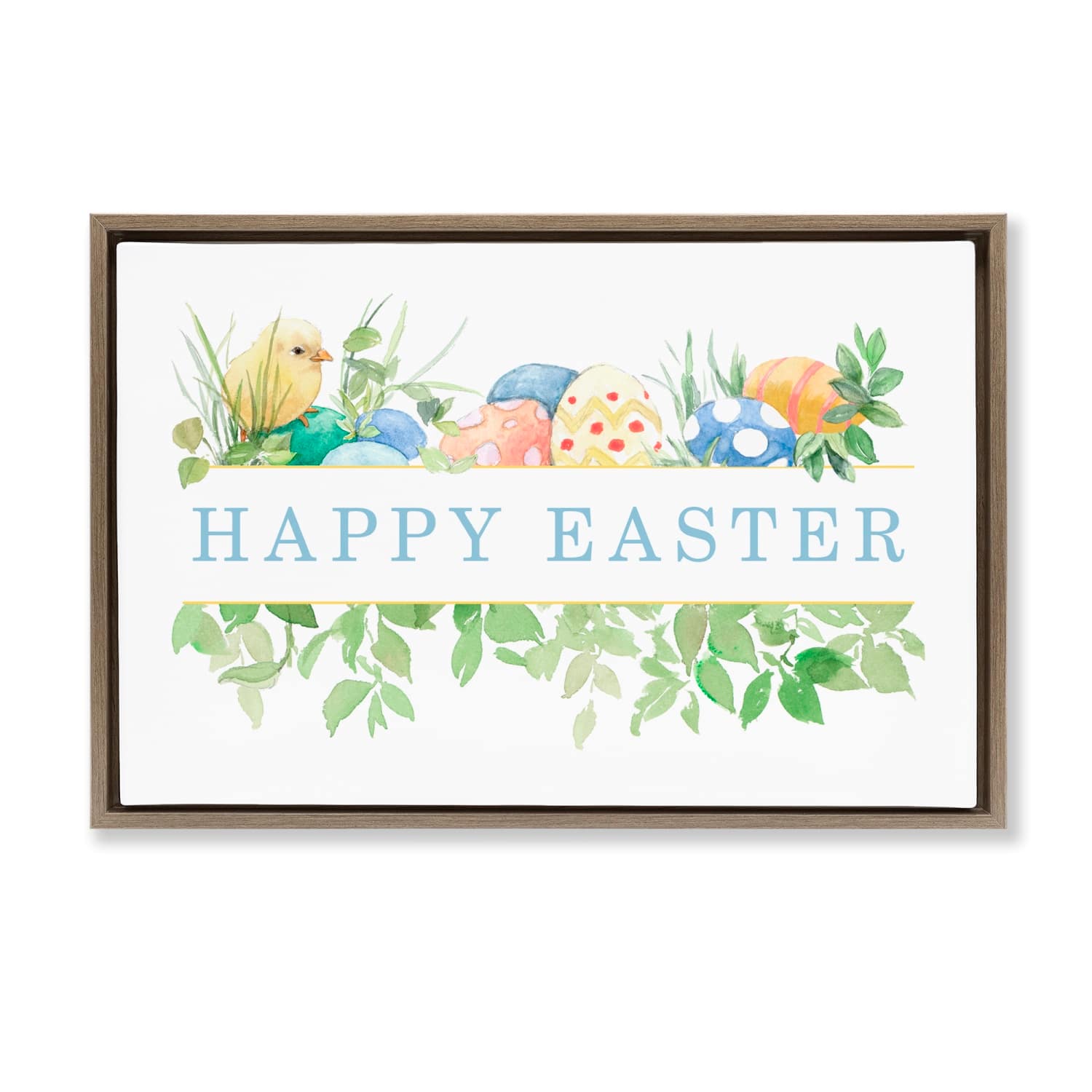 Stupell Industries Floral Happy Easter Floater Framed Art