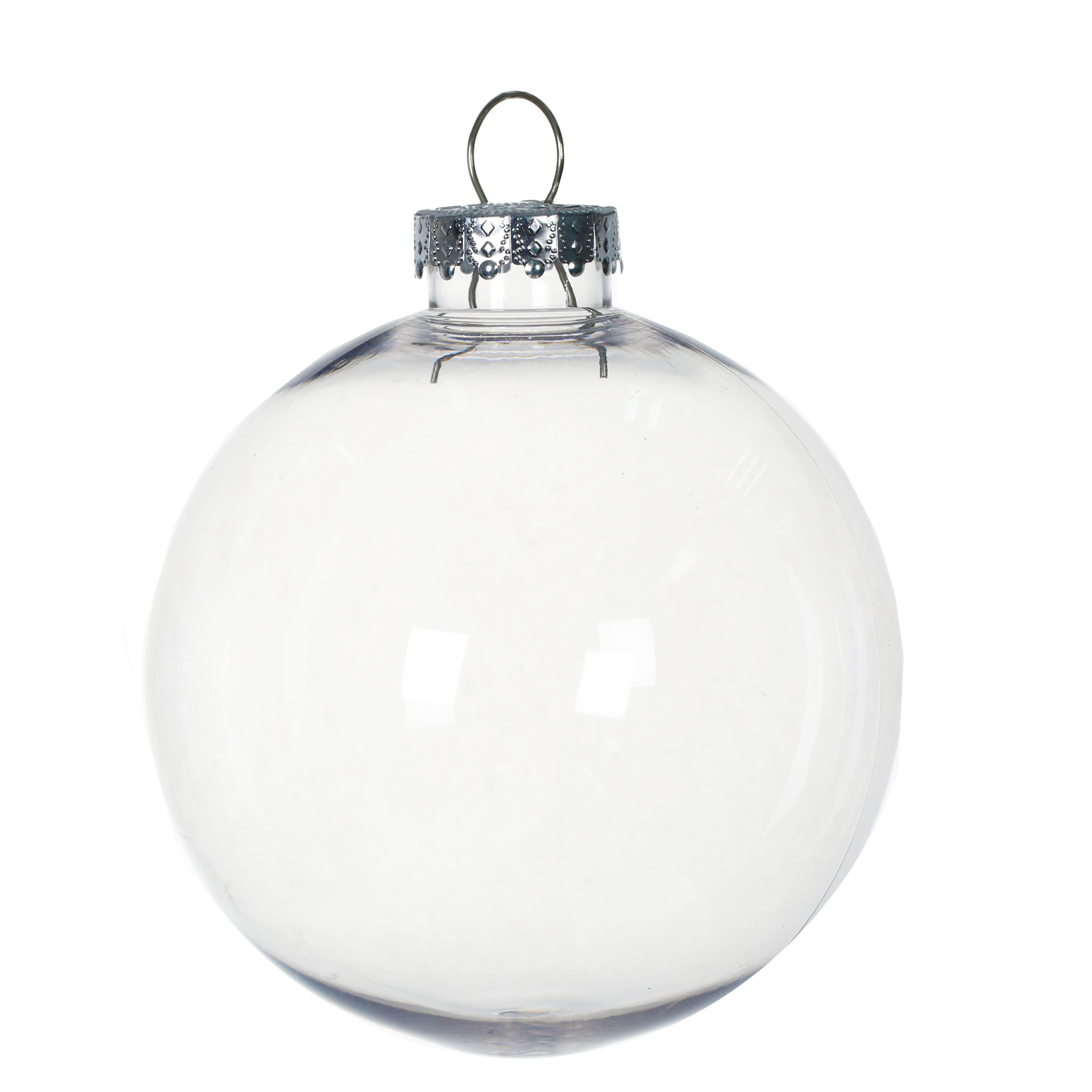 5&#x22; Clear DIY Plastic Ball Ornament by Make Market&#xAE;