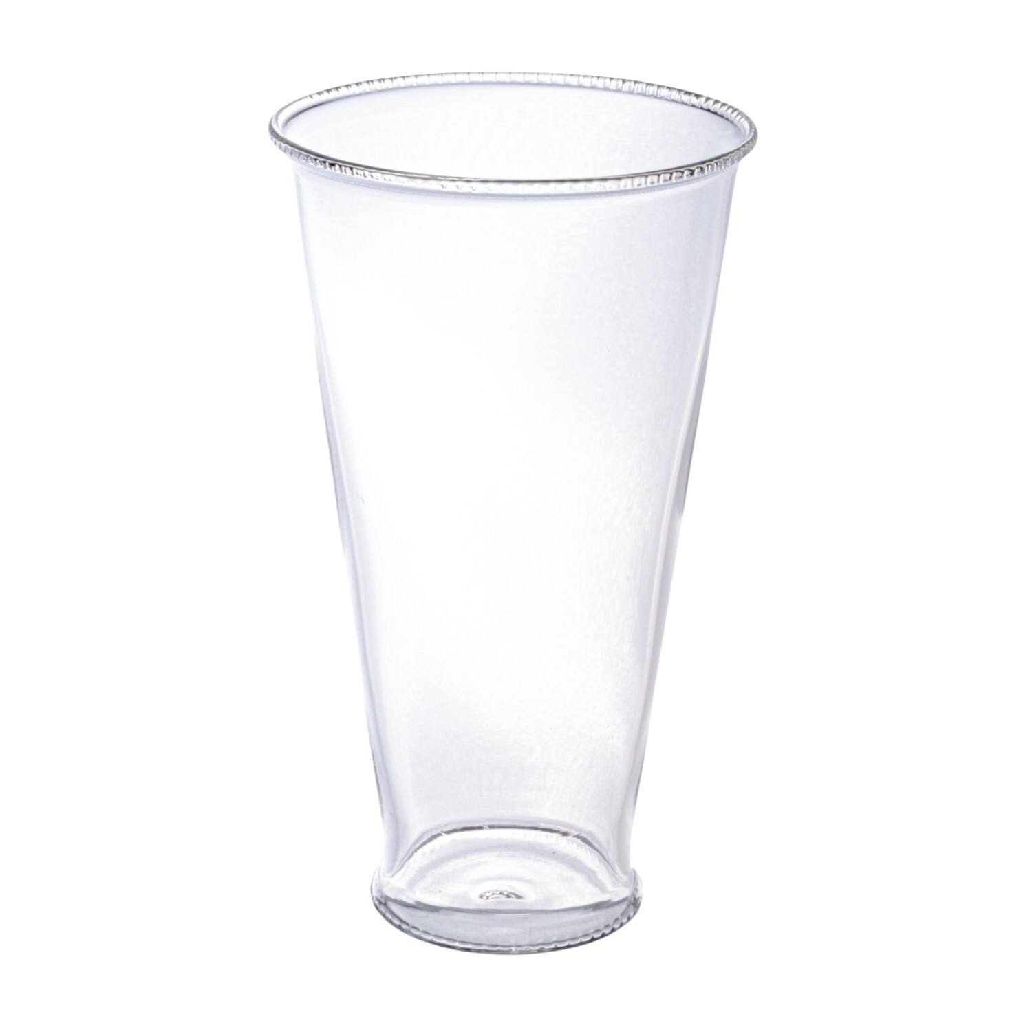 Hello Honey® 6" Clear Round Glass Drinking Glasses with Debossed Rim & Base, 6ct.