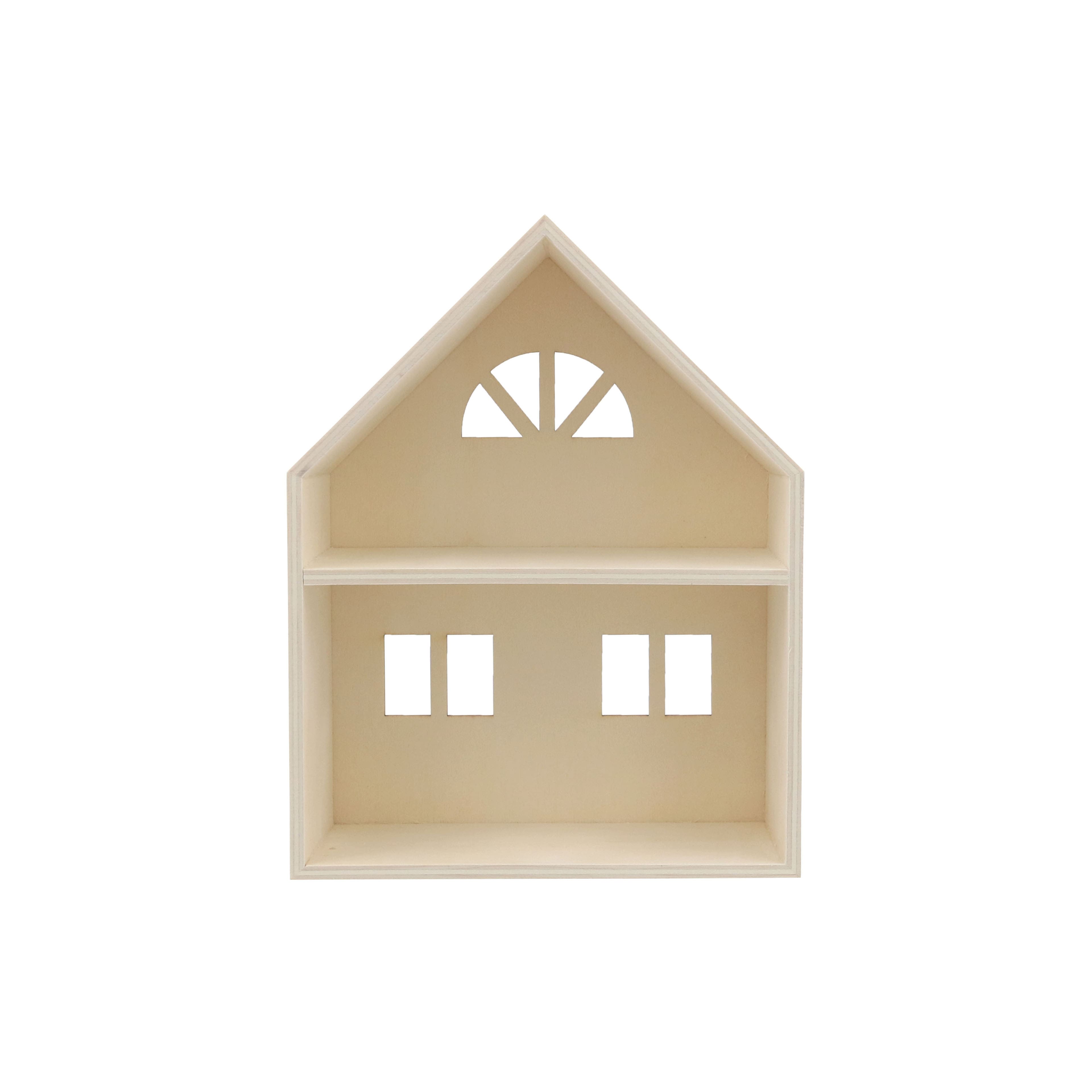 12 Pack: Wood House Kit by Creatology&#x2122;