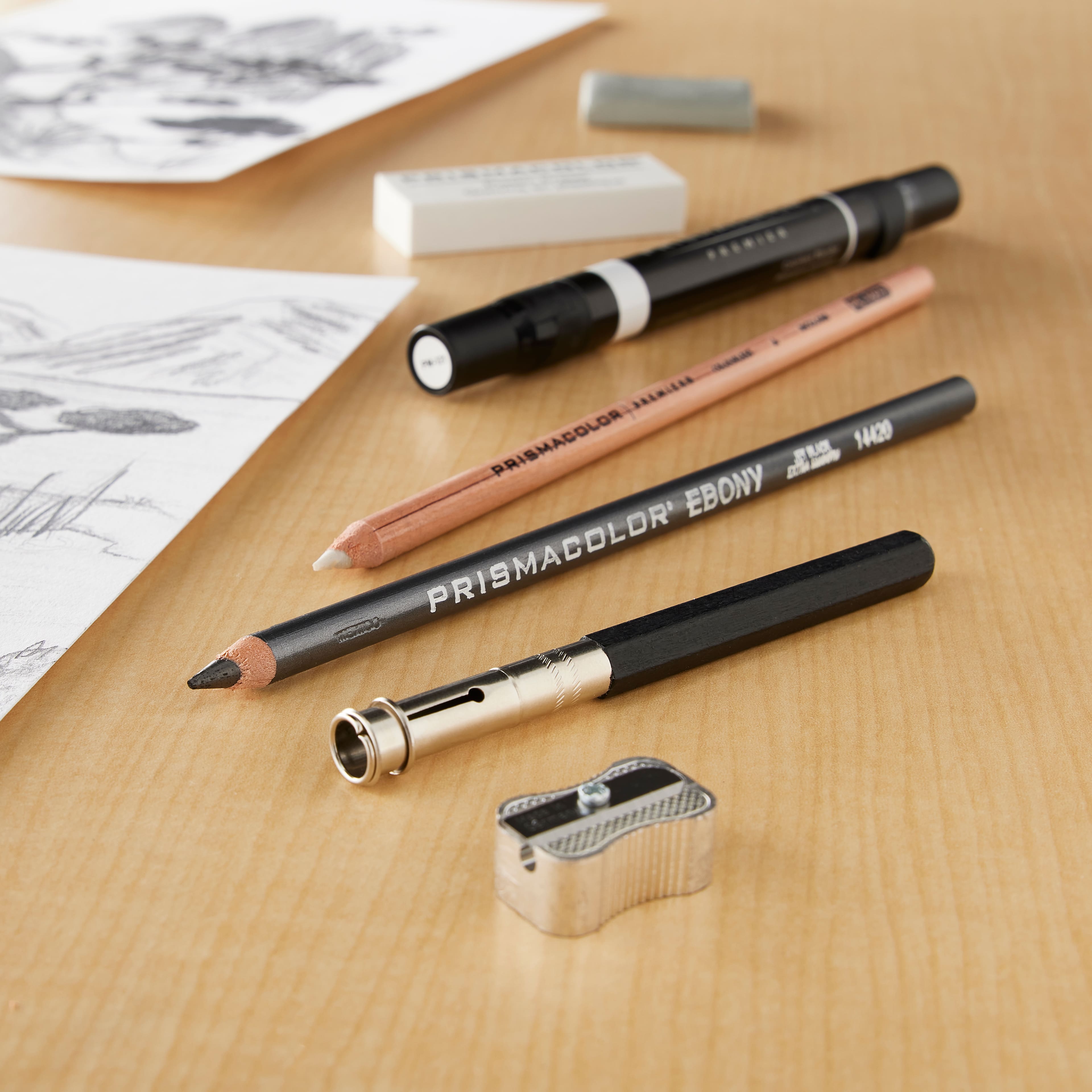Prismacolor Premier Colored Pencil Accessory Set Kit 7 Piece Eraser Blender  Etc