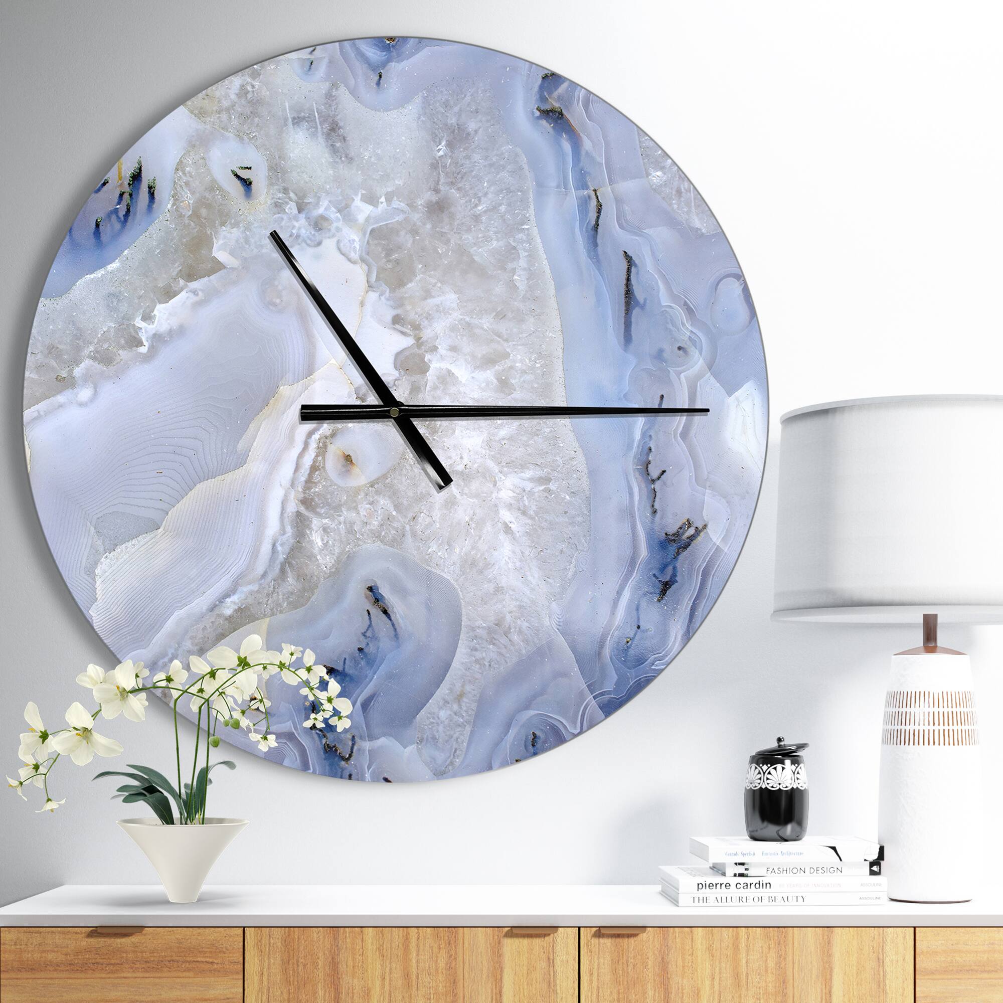 Designart Agate Stone Wall Clock