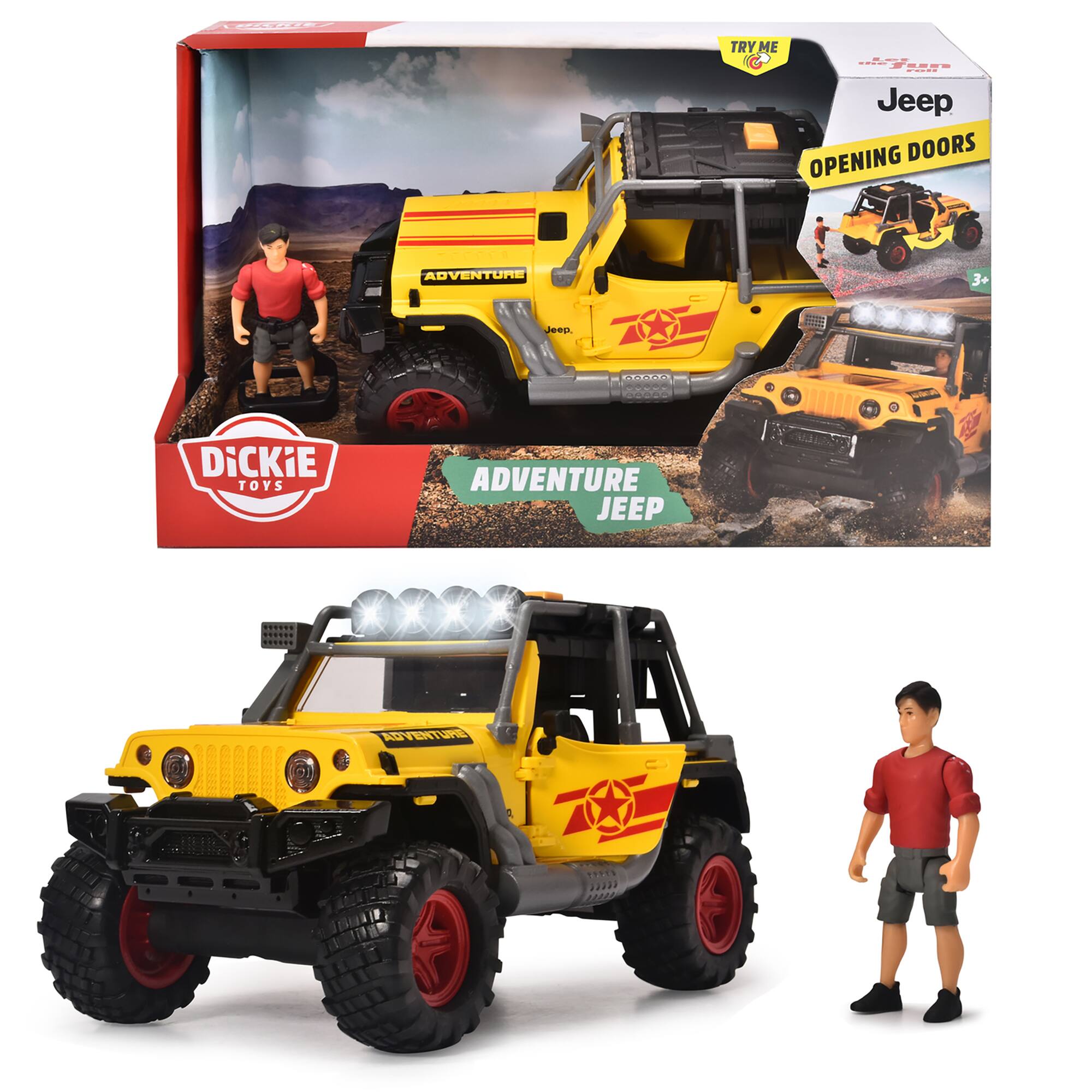 Dickie Toys Light &#x26; Sound Jeep&#xAE; Adventure Playset