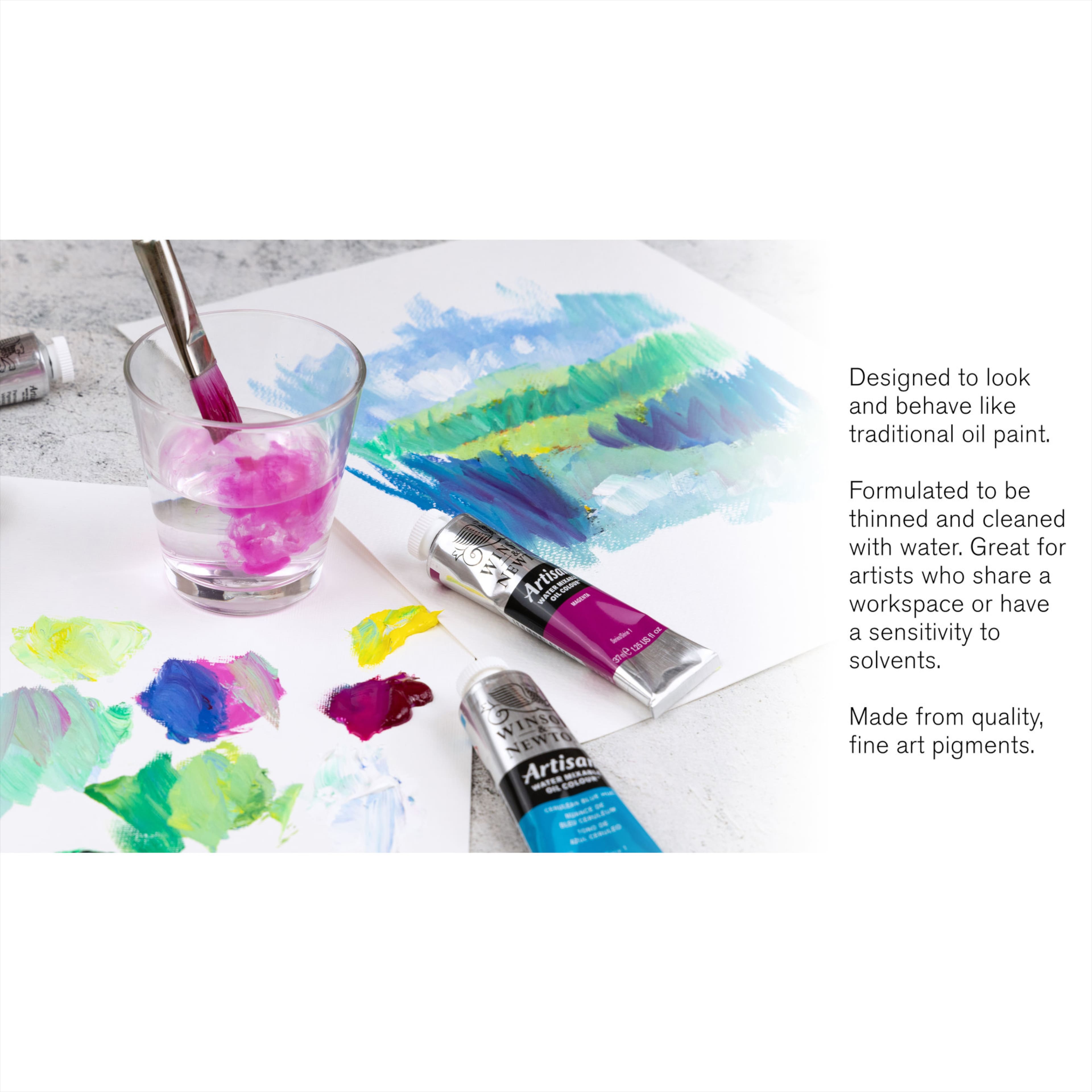 Winsor &#x26; Newton&#x2122; Artisan Water Mixable Oil Colour&#x2122; 10 Color Paint Tube Set