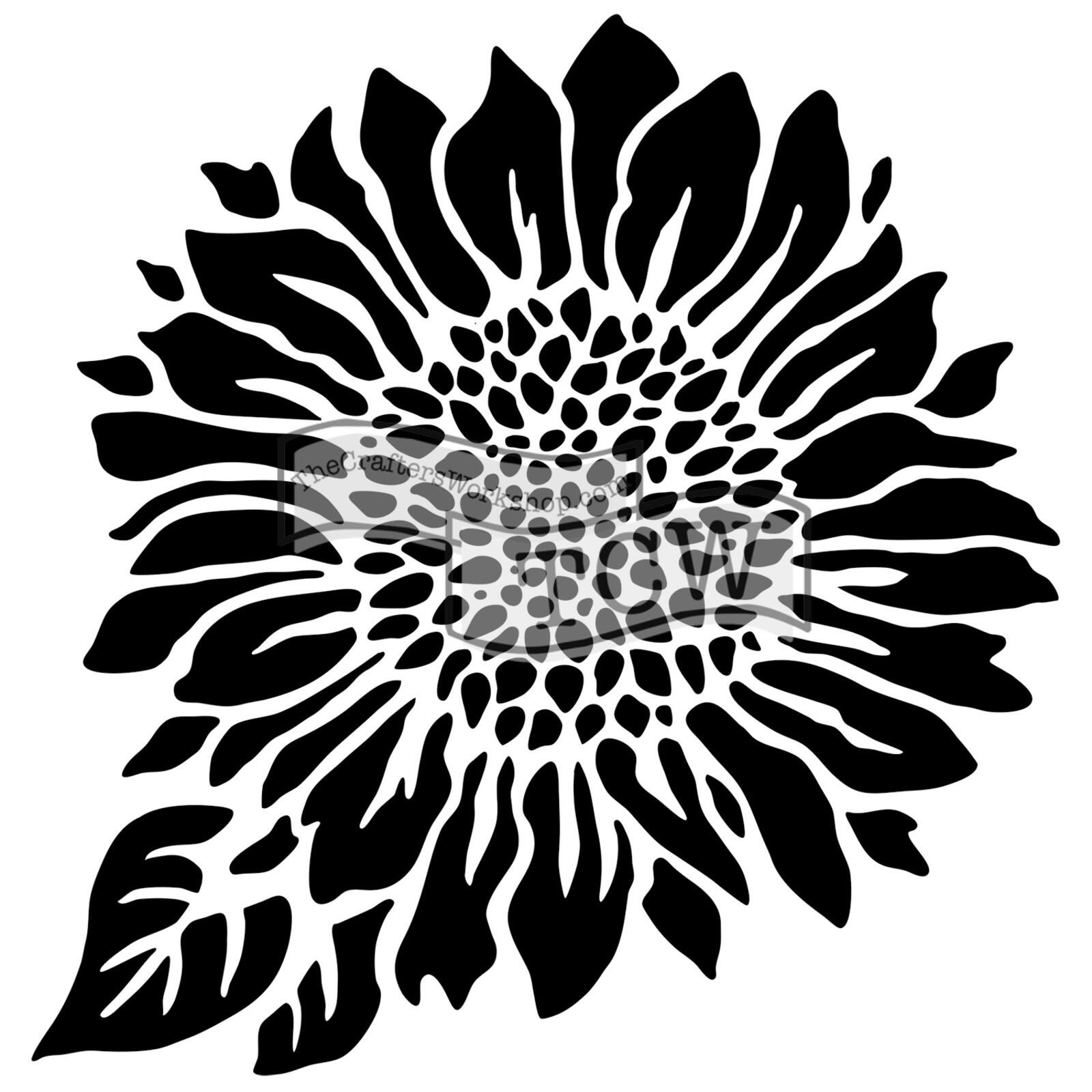 The Crafter's Workshop Joyful Sunflower Stencil