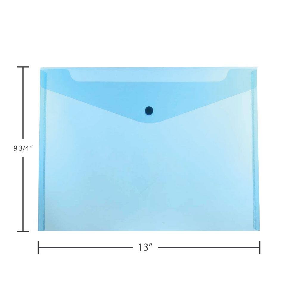 JAM Paper 9.75" x 13" Plastic Snap Closure Envelopes, 12ct.