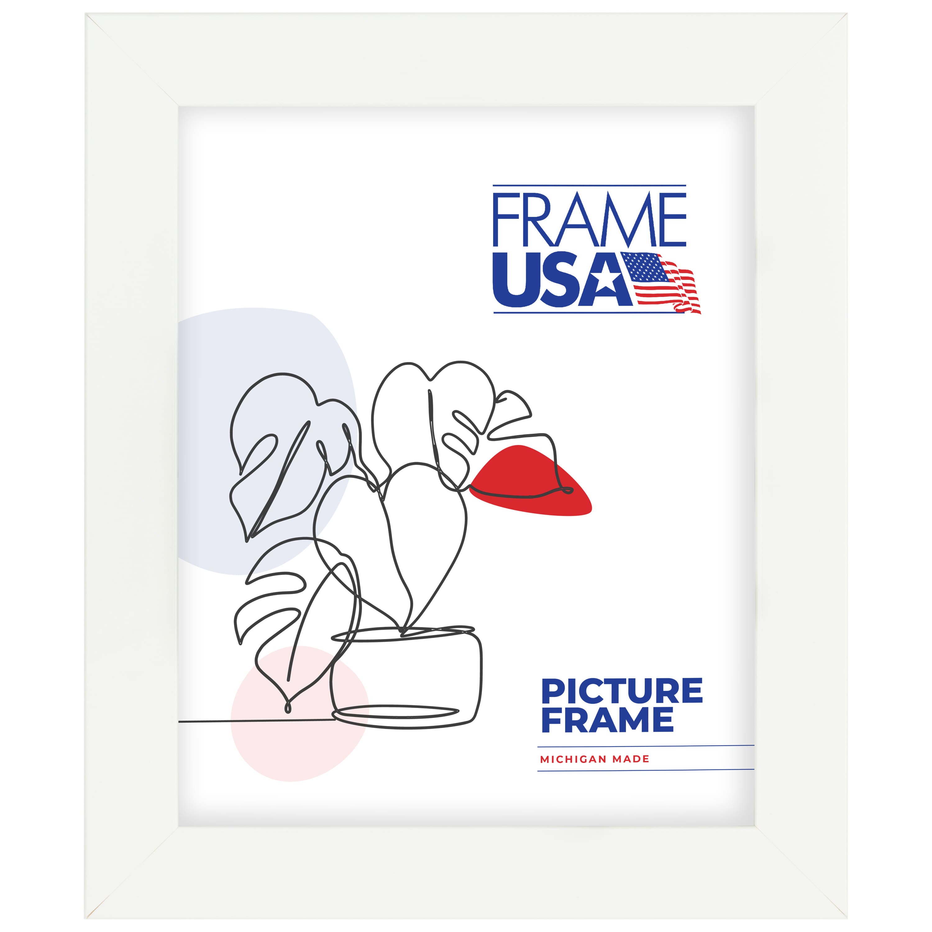 Frame USA Simply Poly White Single Image Picture Frame