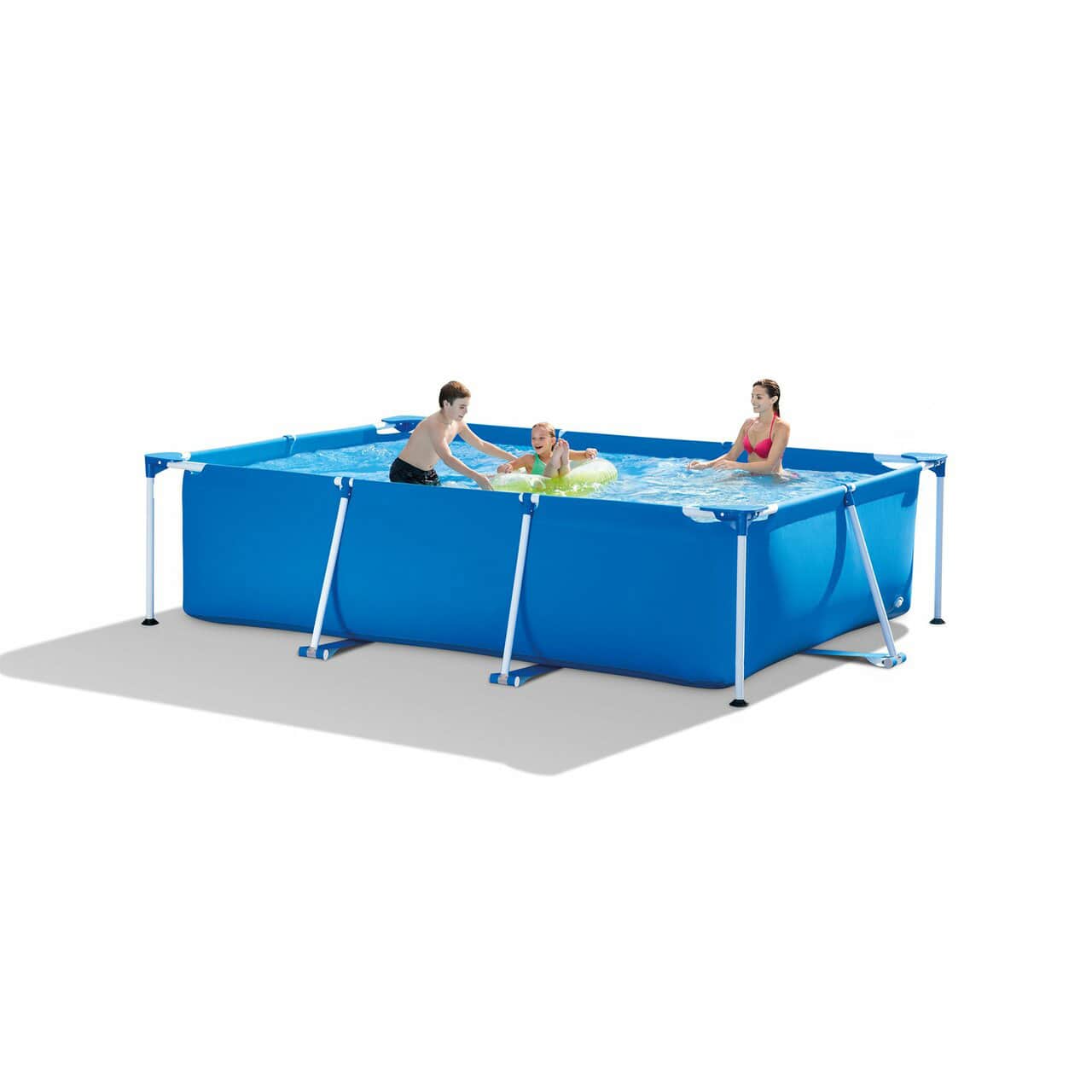 9.8ft. x 29.5" Rectangular Frame Above Ground Swimming Pool with Filter Pump